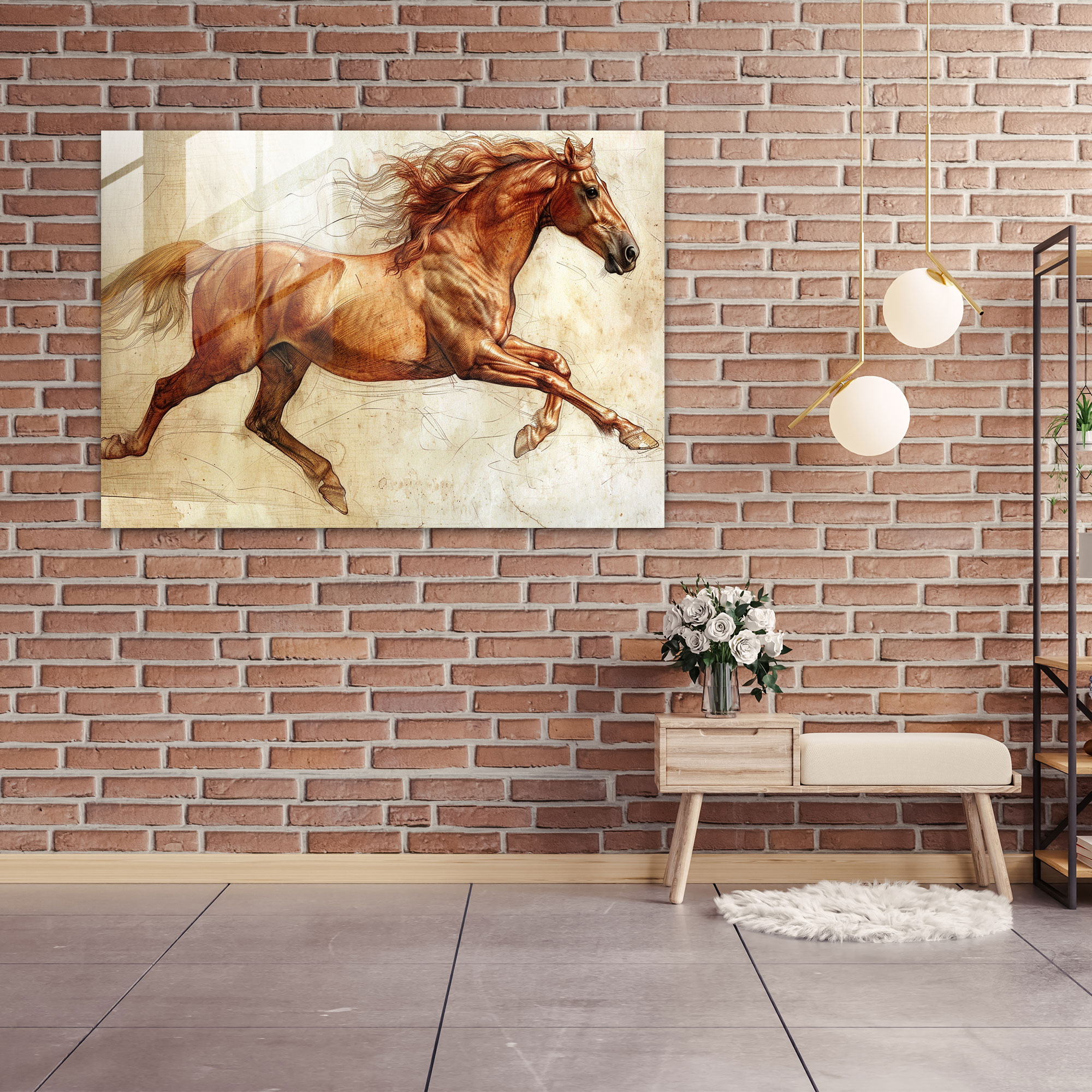 Leonardo Da Vinci Modern Art - Leonardo Da Vinci, Wall Decoration, Glass Art, Leonardo Da Vinci