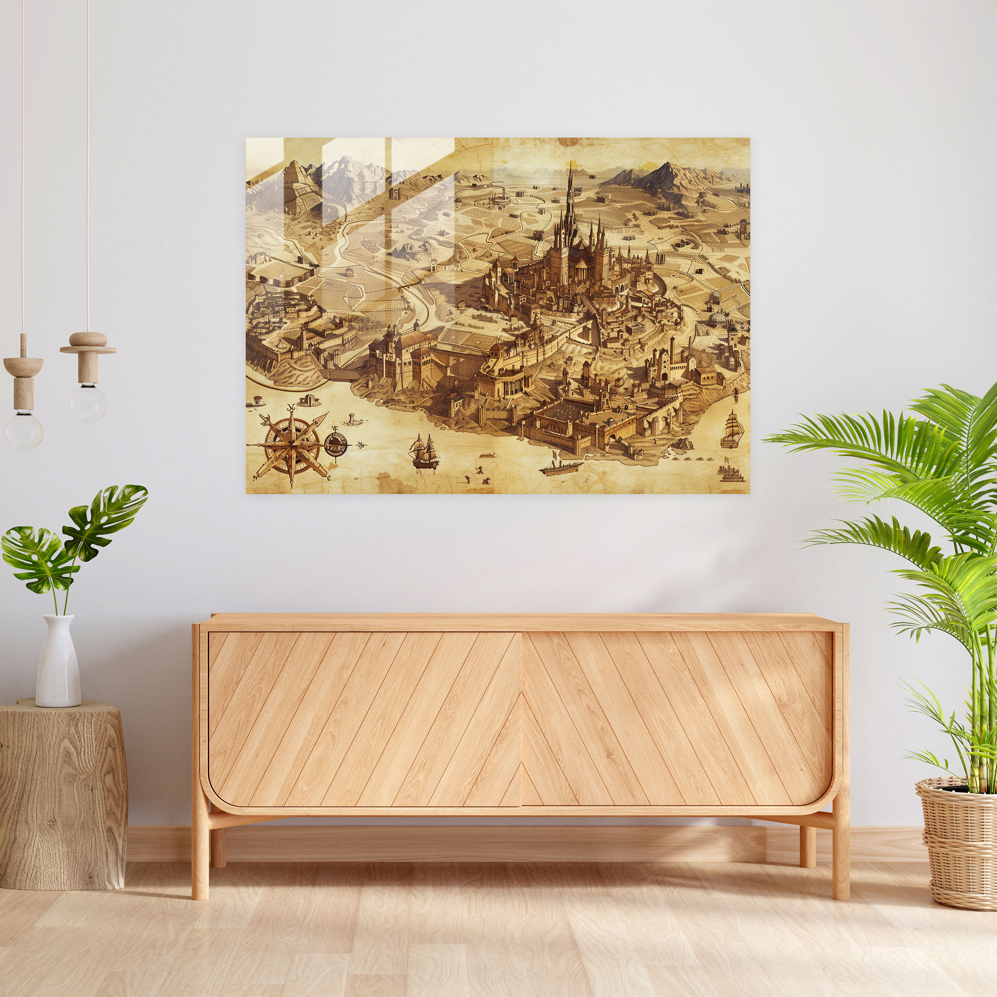 Leonardo Da Vinci Home Decoration - Leonardo Da Vinci, Wall Decoration, Leonardo Da Vinci, Glass Art