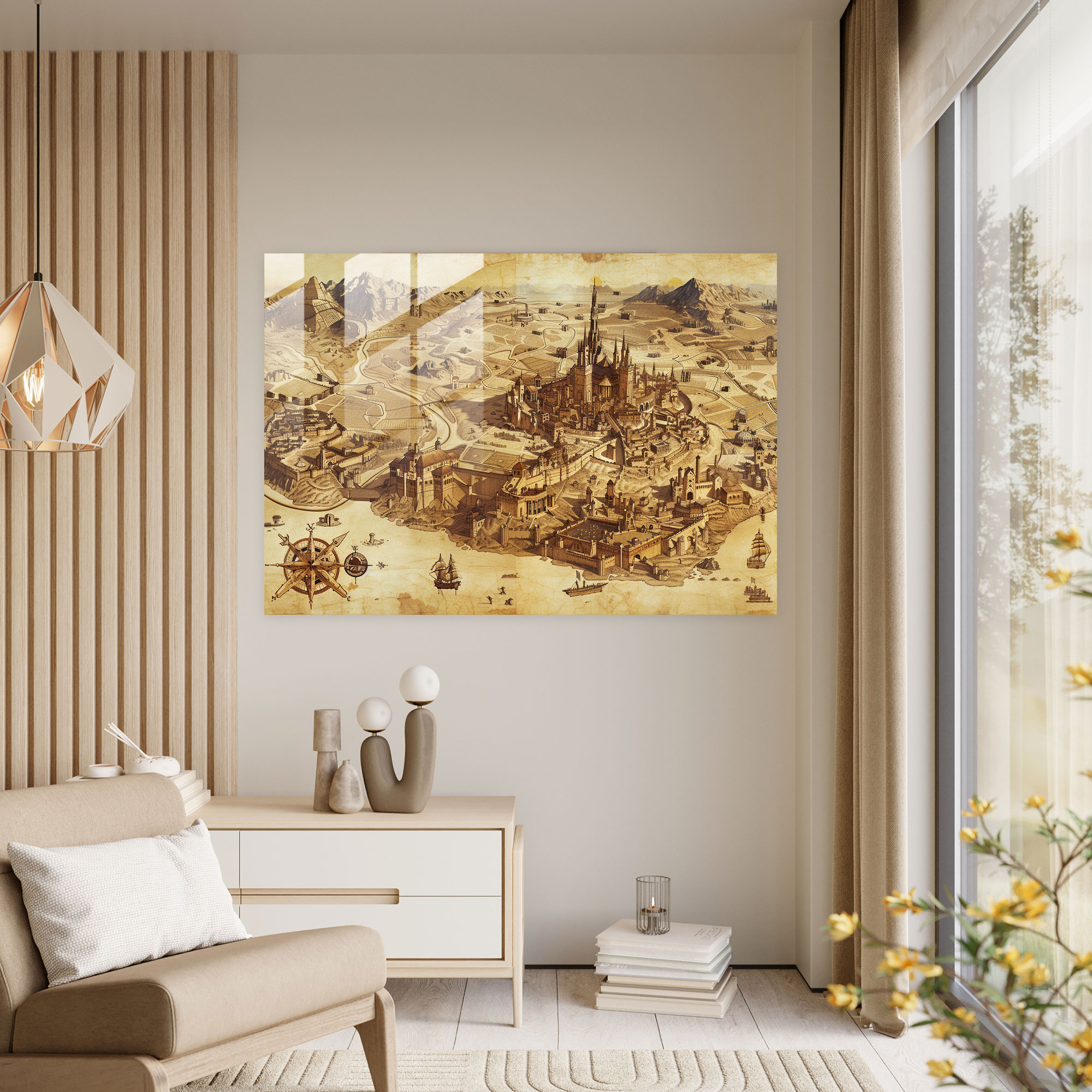 Leonardo Da Vinci Home Decoration - Leonardo Da Vinci, Wall Decoration, Leonardo Da Vinci, Glass Art