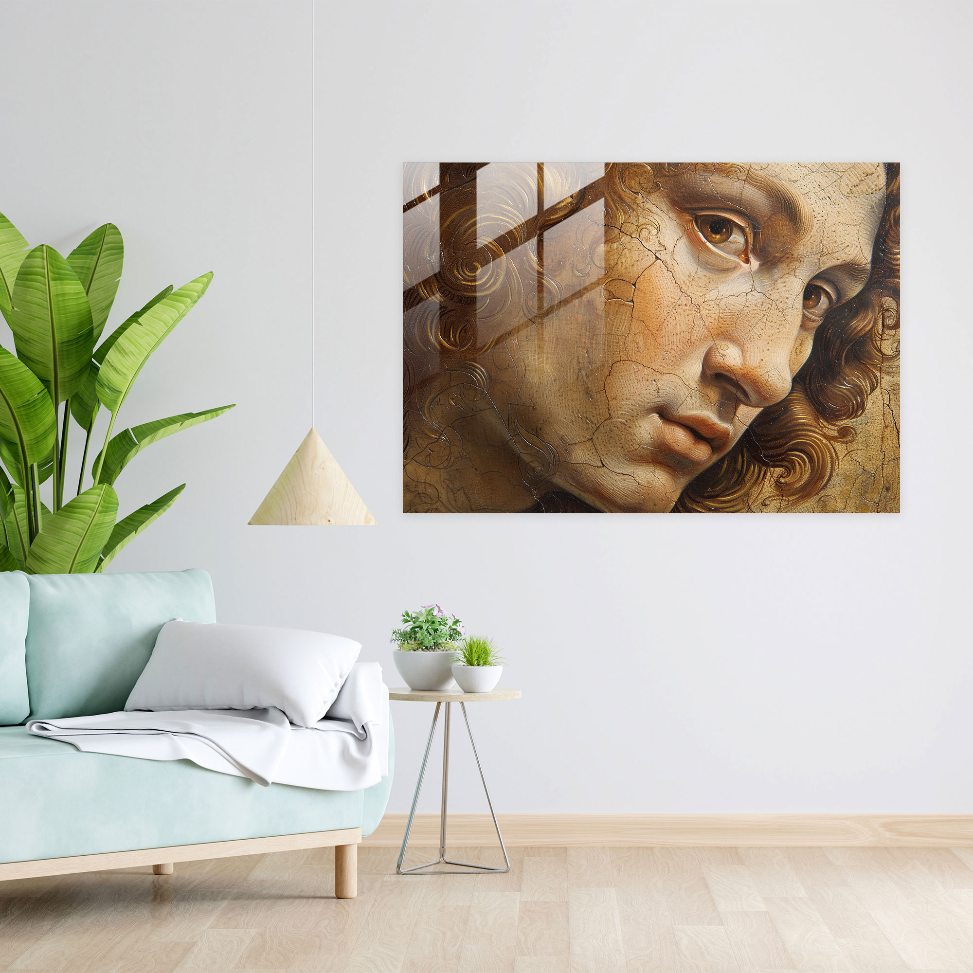 Leonardo Da Vinci Glass Print - Leonardo Da Vinci, Decor, Renaissance Art, Home Decoration