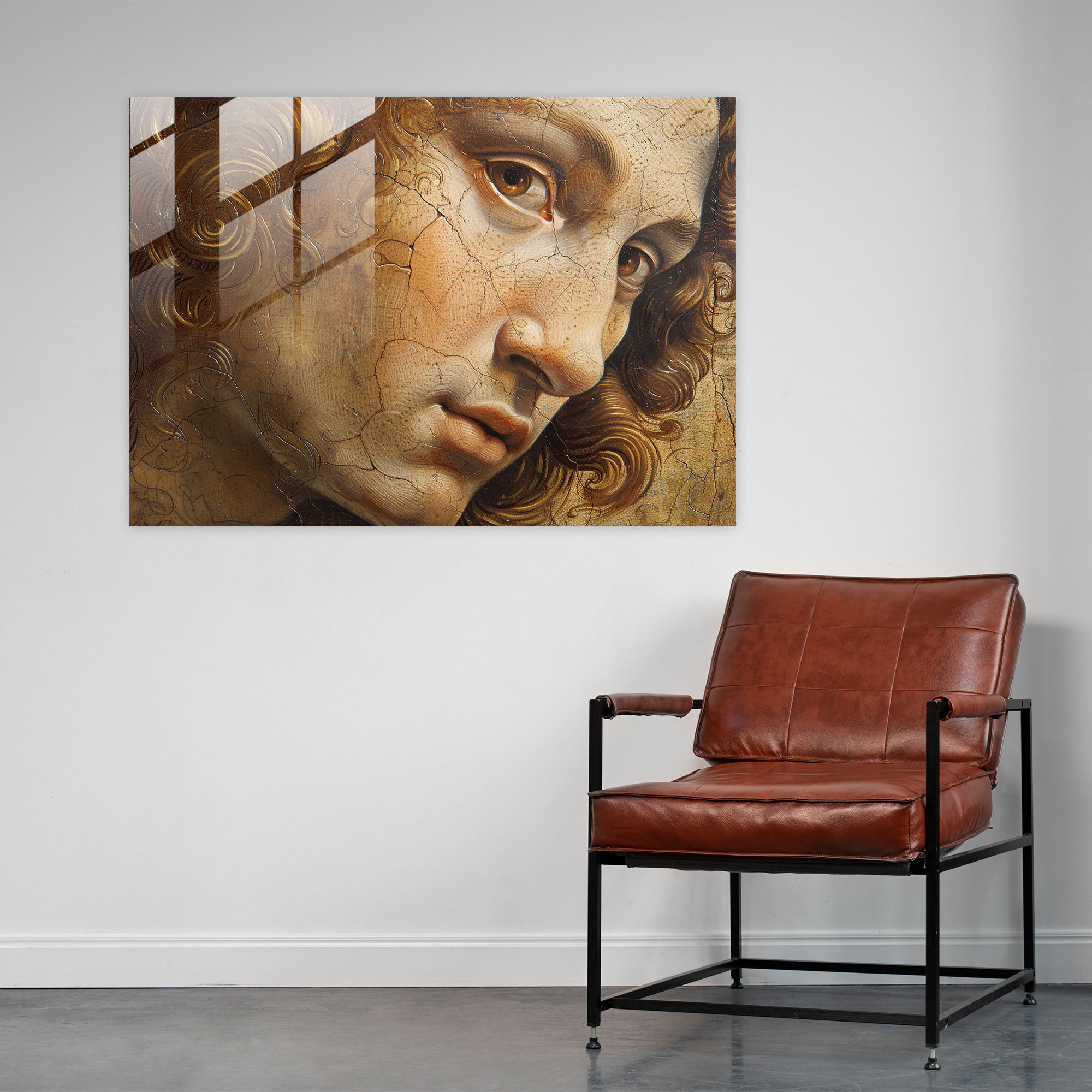 Leonardo Da Vinci Glass Print - Leonardo Da Vinci, Decor, Renaissance Art, Home Decoration