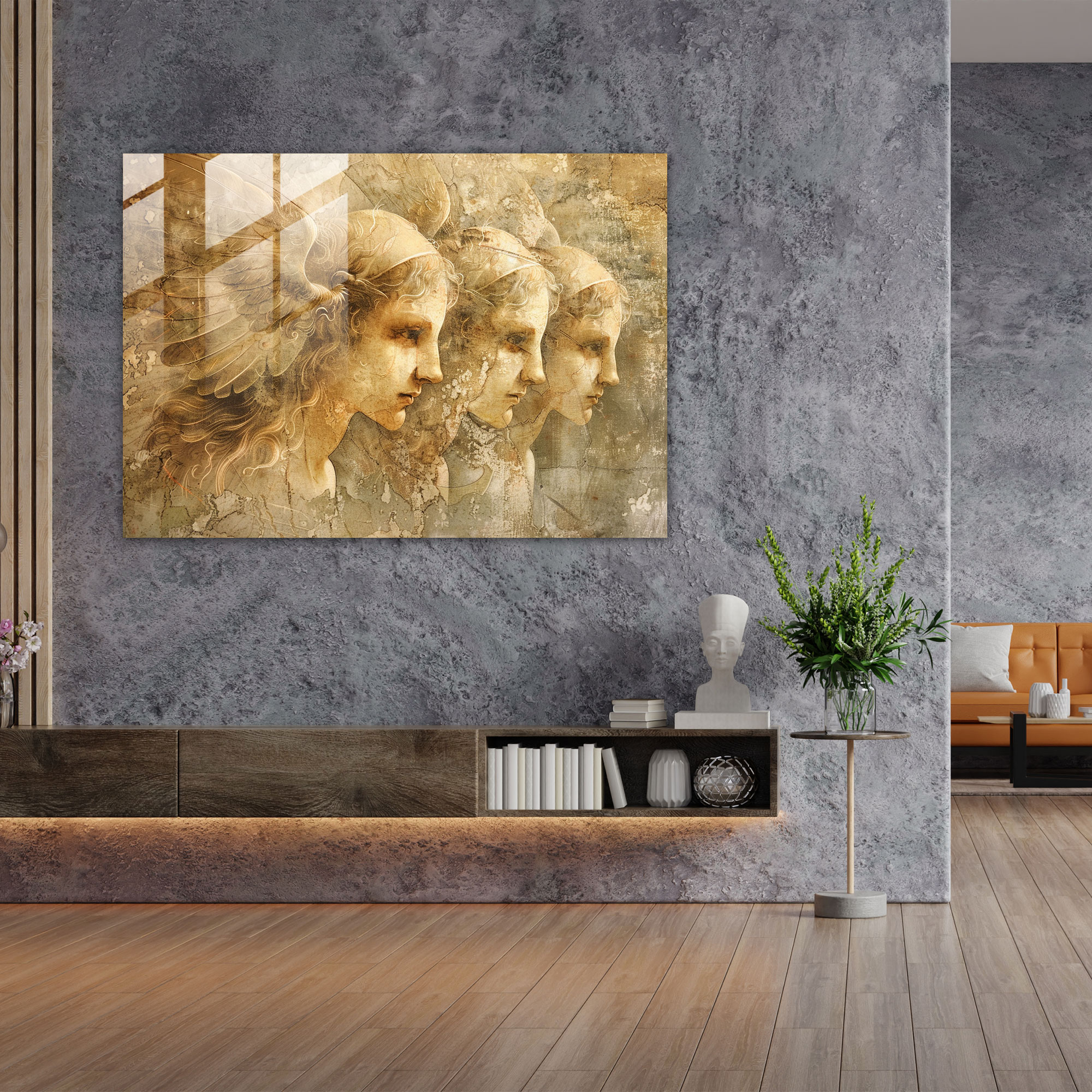 Leonardo Da Vinci Home Decoration - Leonardo Da Vinci, Glass Print, Leonardo Da Vinci, Serene Expressions