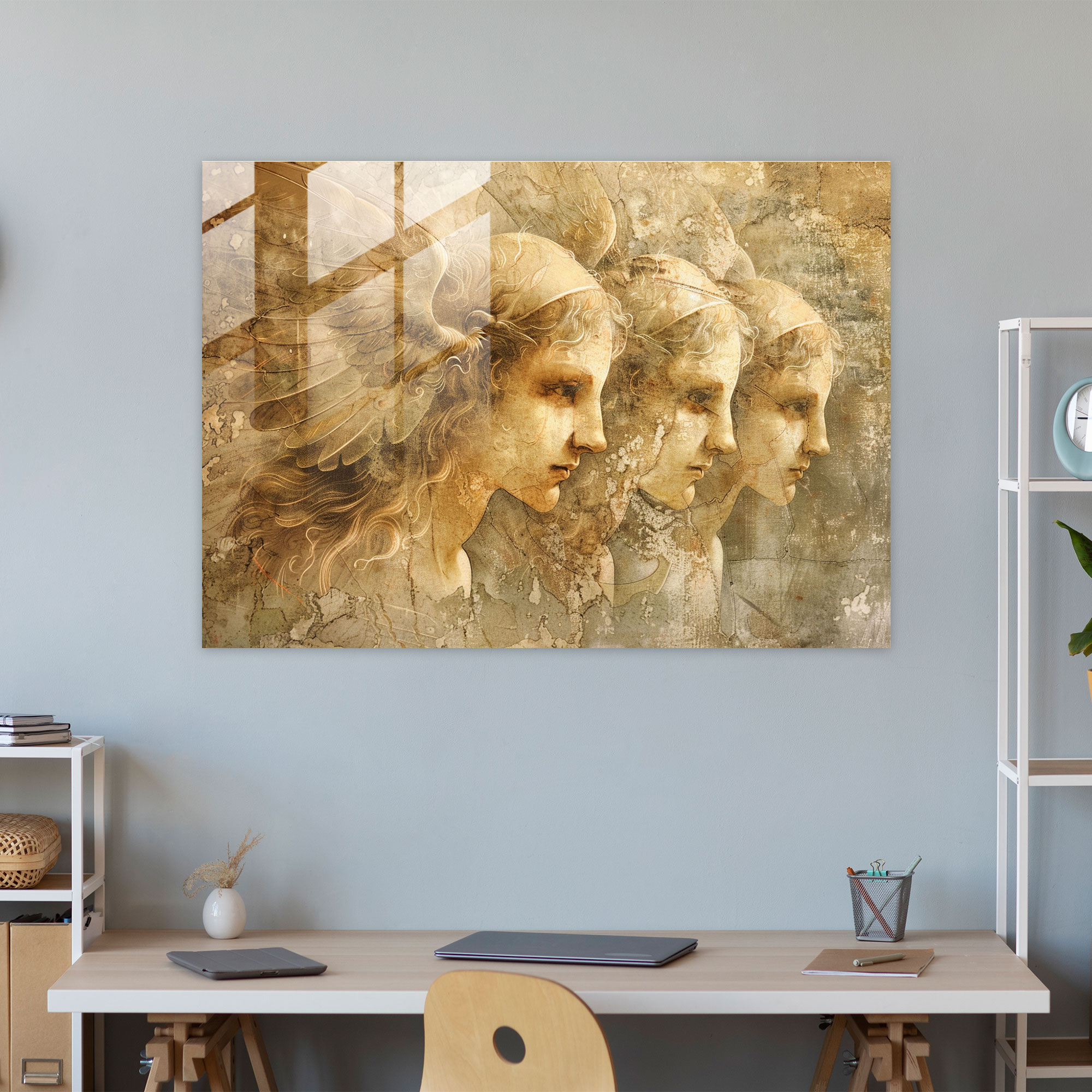 Leonardo Da Vinci Home Decoration - Leonardo Da Vinci, Glass Print, Leonardo Da Vinci, Serene Expressions