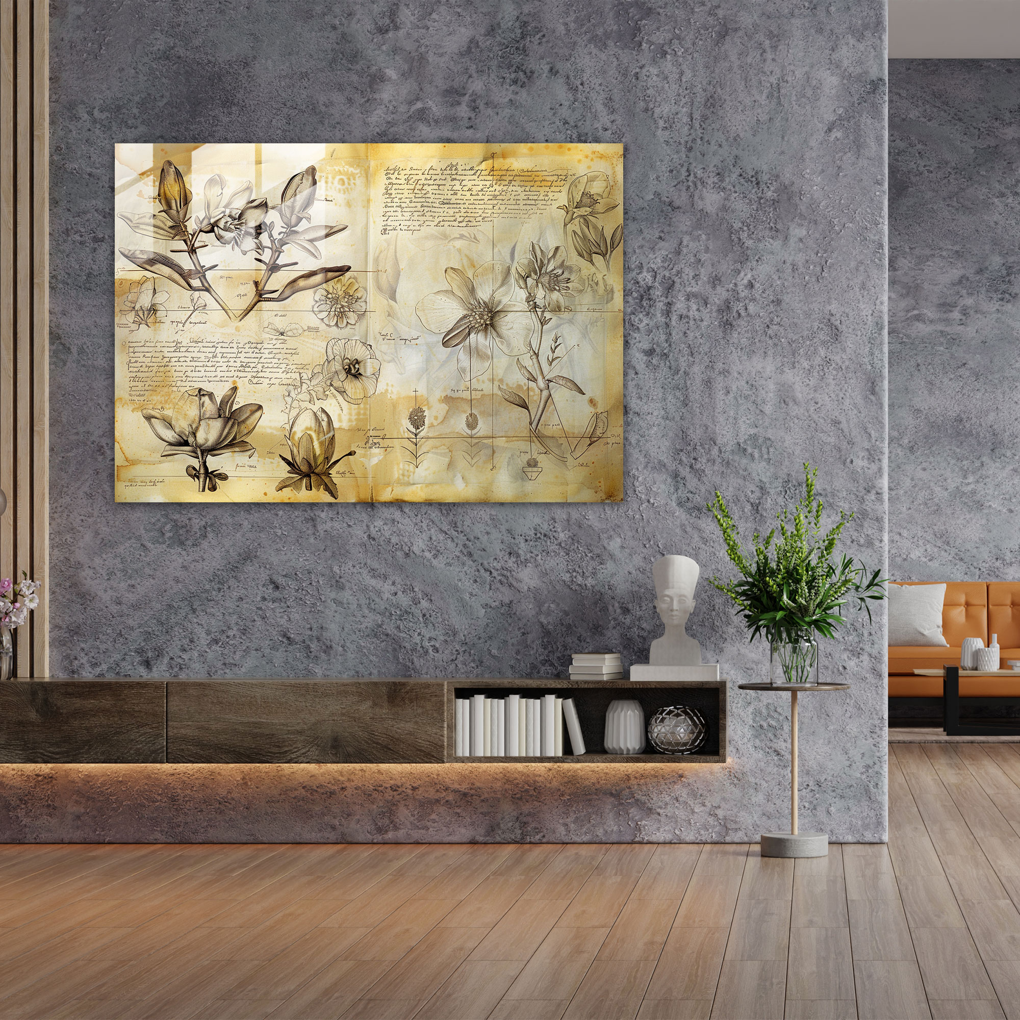 Leonardo Da Vinci Glass Print - Leonardo Da Vinci, Botanical Specimens, Glass Print, Natural Beauty