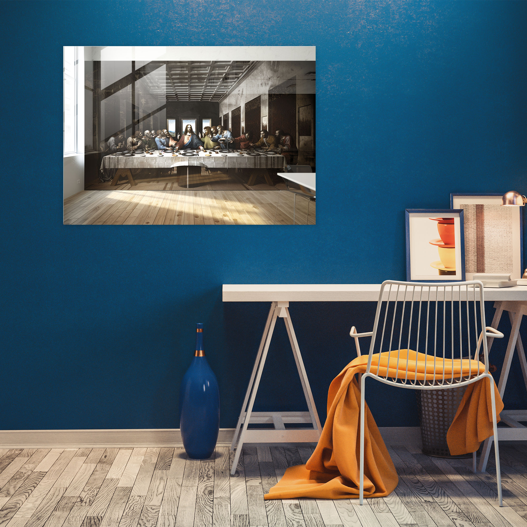 Leonardo Da Vinci Glass Print - Last Supper - Leonardo Da Vinci, Modern Art, Wall Decoration, Glass Wall Art