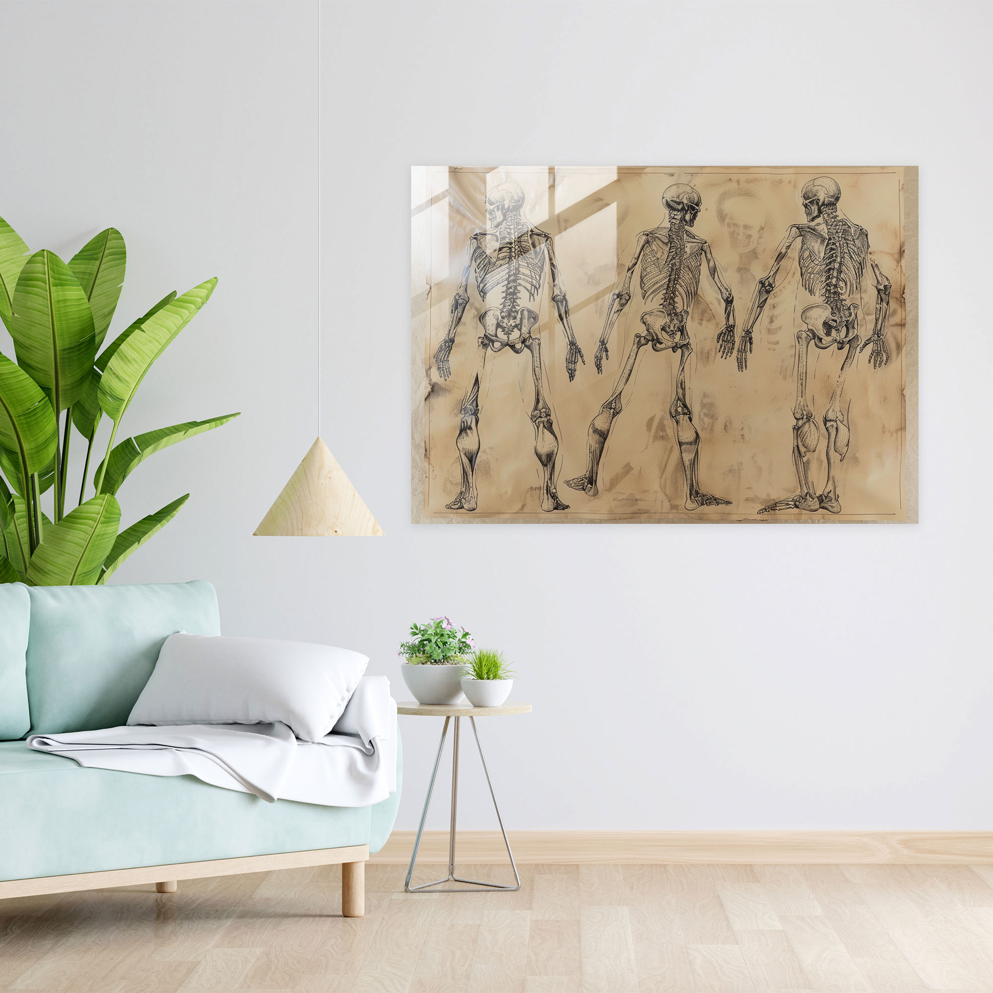 Leonardo Da Vinci Glass Print - Anatomical Studies - Leonardo Da Vinci, Modern Art, Glass Print, Leonardo Da Vinci