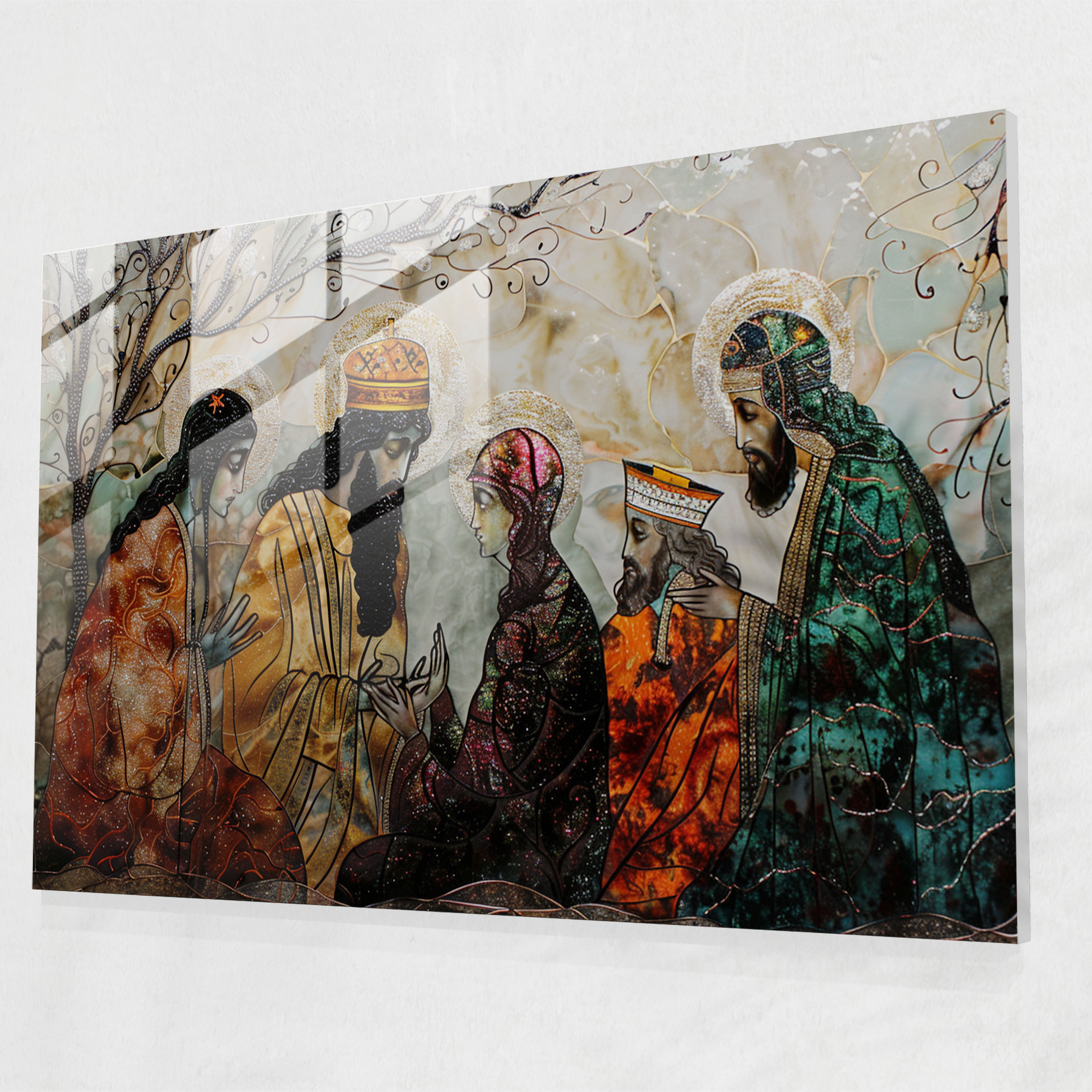 Leonardo Da Vinci Glass Wall Art - Adoration Of The Magi - Leonardo Da Vinci, Leonardo Da Vinci, Home Decoration, Glass Art