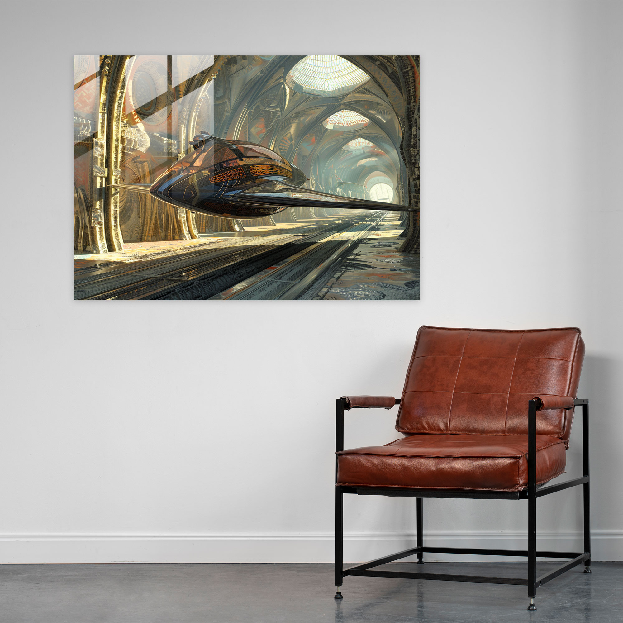 Leonardo Da Vinci Glass Wall Art Flying Machine - Leonardo Da Vinci, Glass Art, Leonardo Da Vinci, Wall Decoration