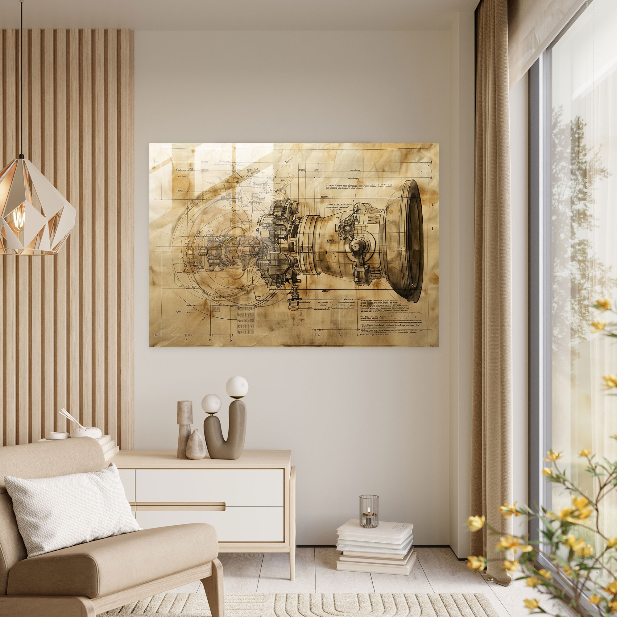 Leonardo Da Vinci Wall Decoration Mechanical Drawings - Leonardo Da Vinci, Glass Print, Glass Art, Leonardo Da Vinci