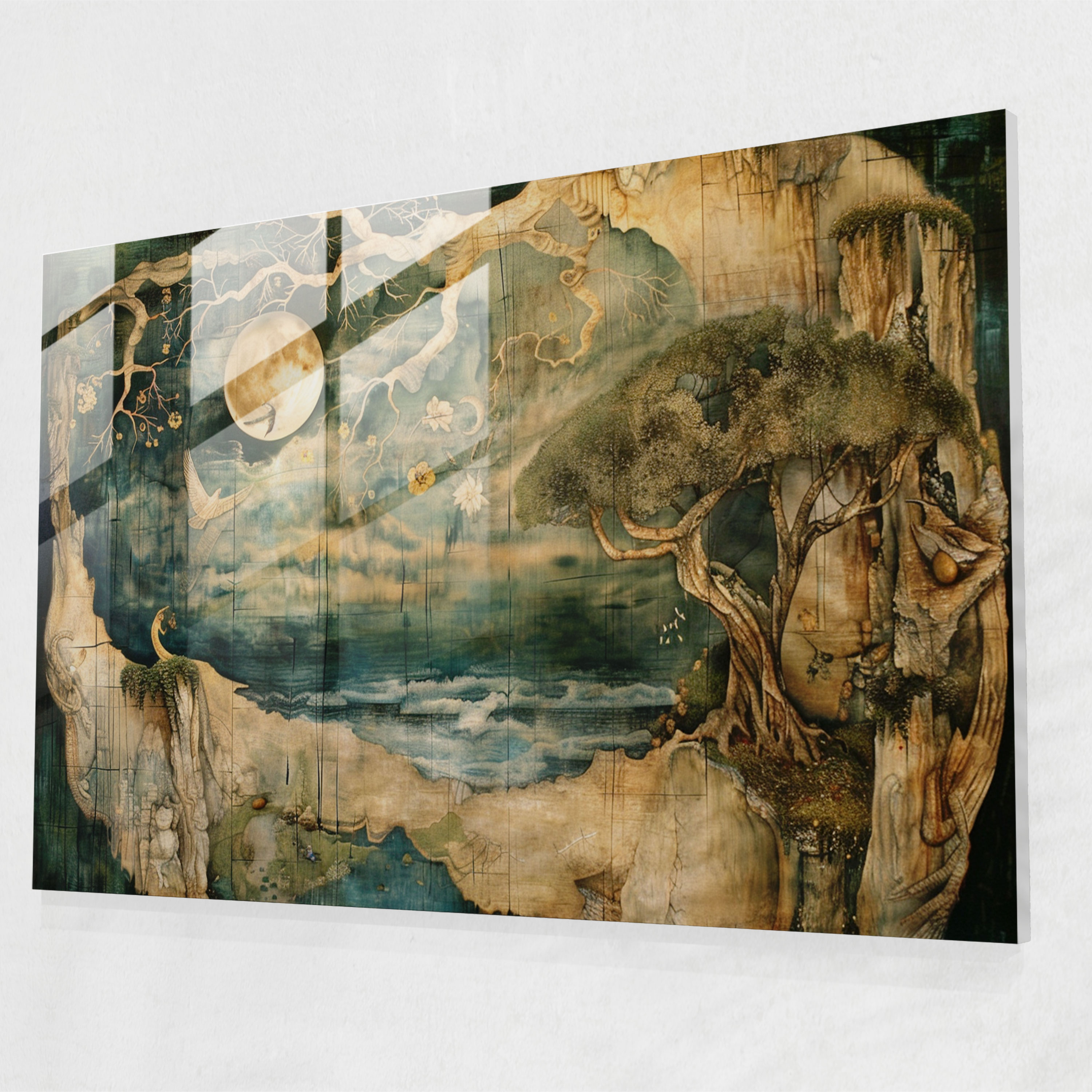 Leonardo Da Vinci Home Decoration Nature Depictions - Leonardo Da Vinci, Glass Print, Modern Art, Leonardo Da Vinci
