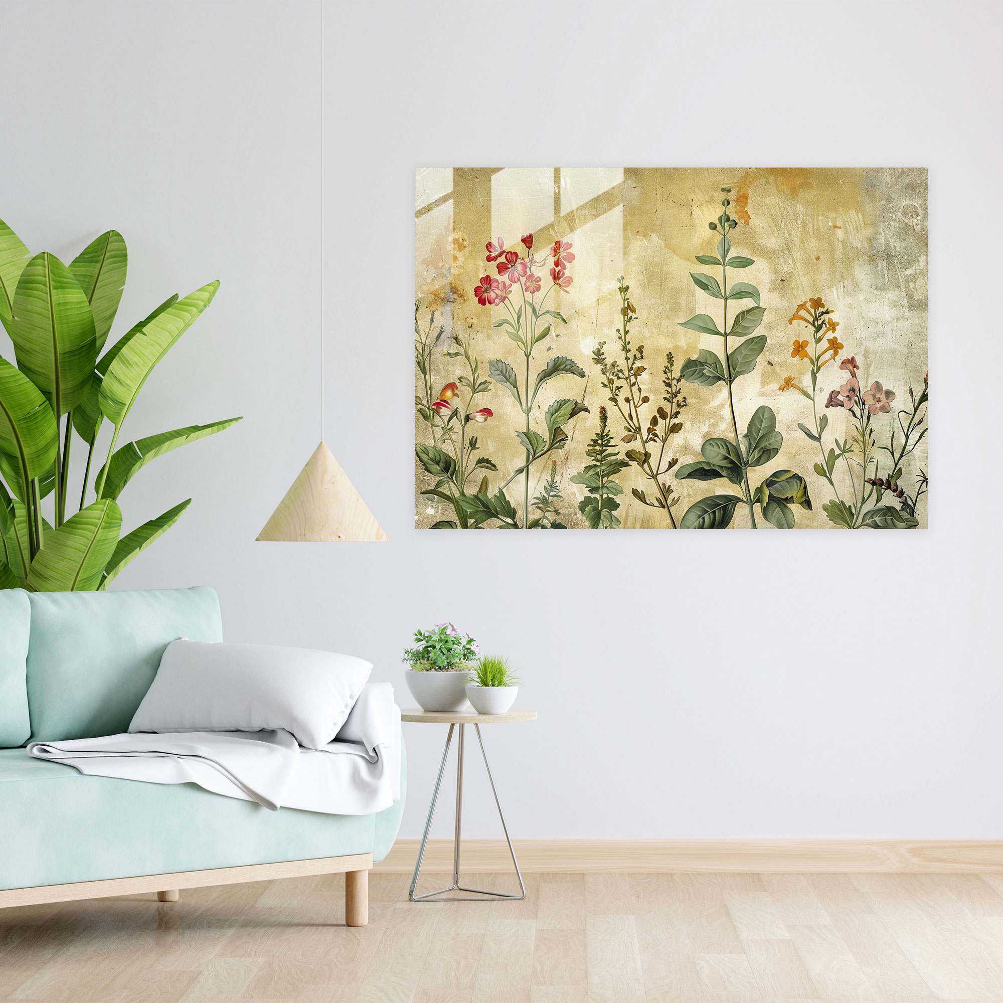 Leonardo Da Vinci Wall Decoration - Botanical Illustration Glass Print - Leonardo Da Vinci, Glass Print, Wall Decoration, Renaissance Art