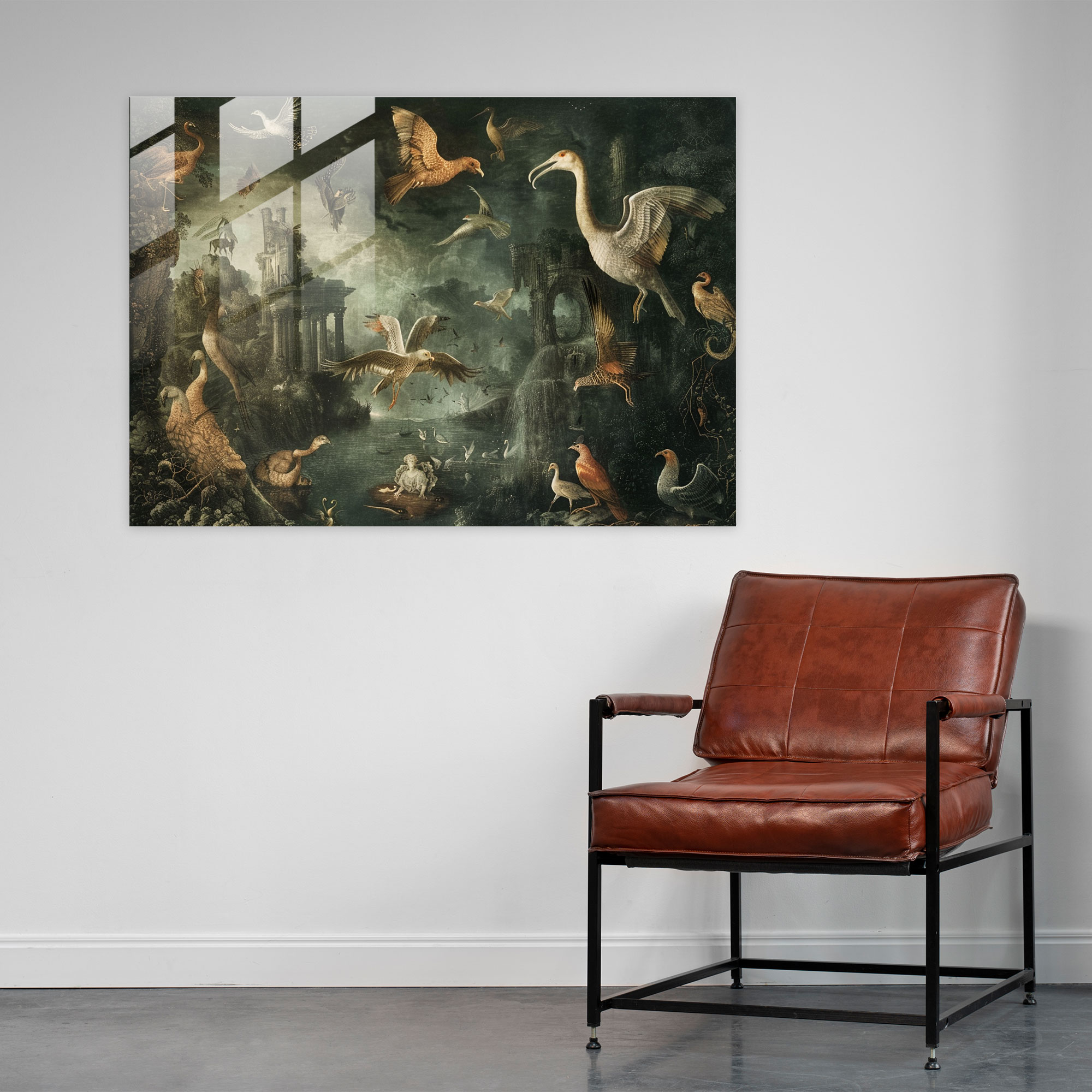 Leonardo Da Vinci Glass Print - Mythological Scene - Leonardo Da Vinci, Glass Wall Art, Renaissance Art, Leonardo Da Vinci