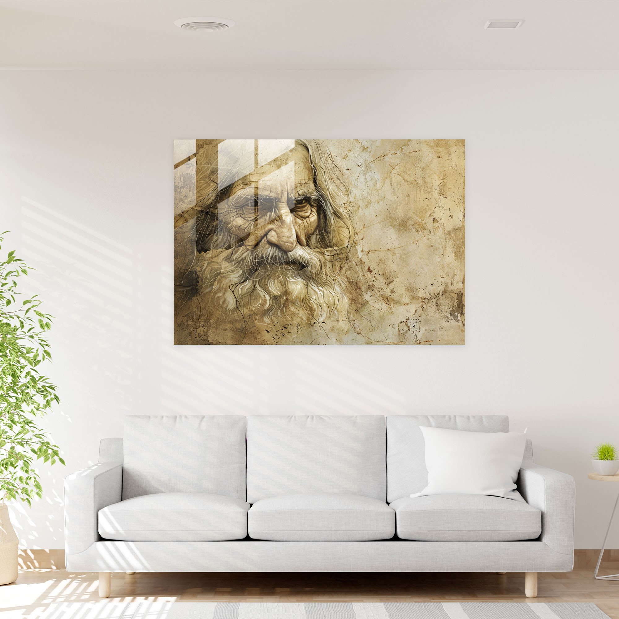 Leonardo Da Vinci Wall Decoration - Portraits Collection - Leonardo Da Vinci, Glass Print, Wall Decoration, Modern Art