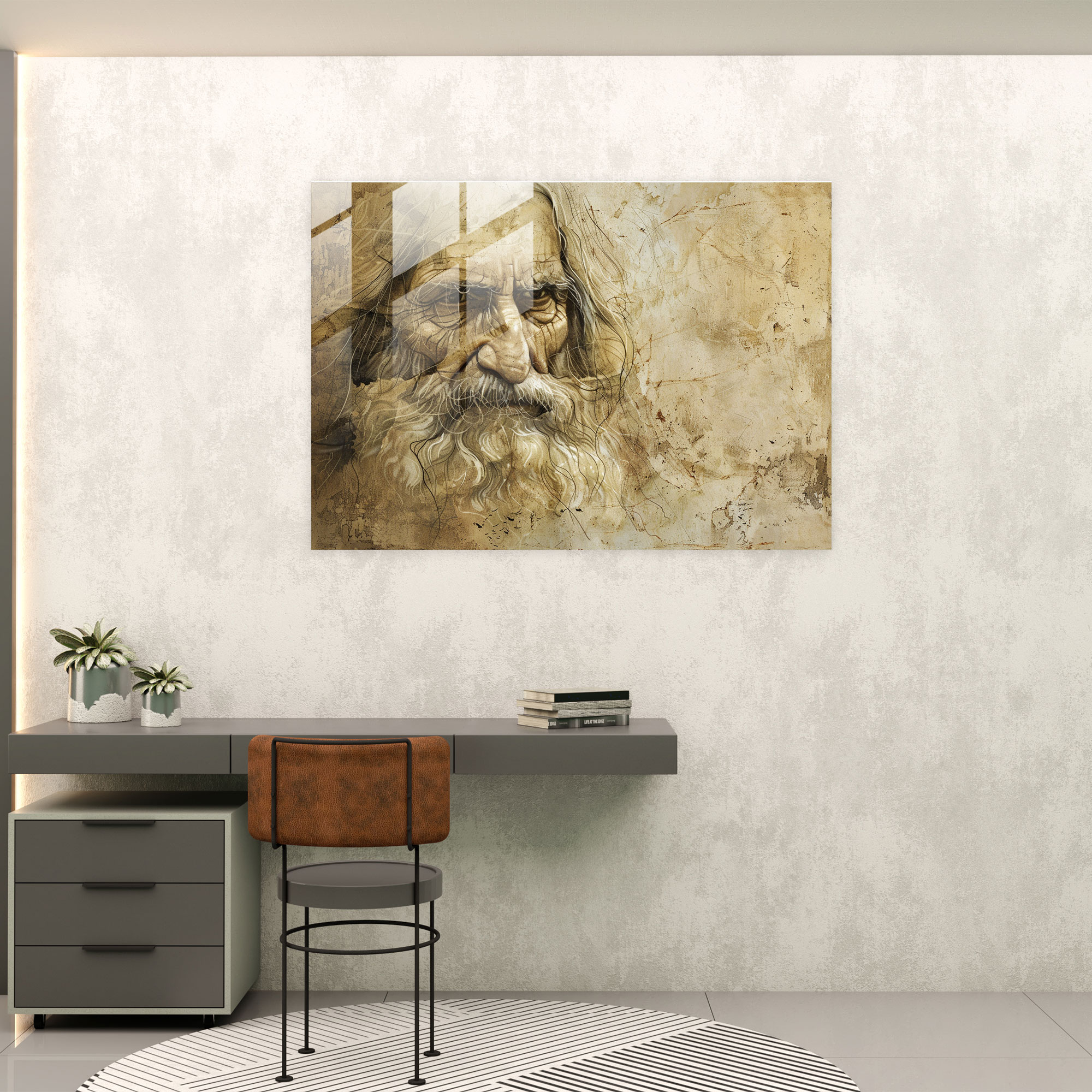 Leonardo Da Vinci Wall Decoration - Portraits Collection - Leonardo Da Vinci, Glass Print, Wall Decoration, Modern Art