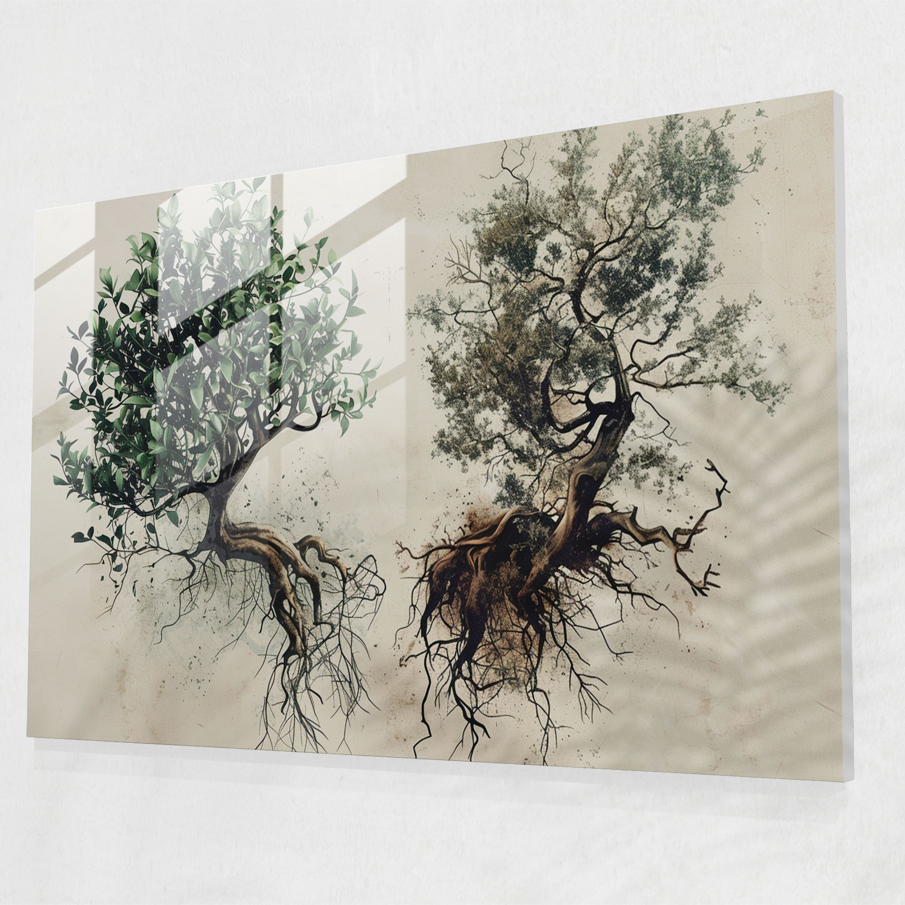Leonardo Da Vinci Glass Art - Botanical Studies - Leonardo Da Vinci, Home Decoration, Leonardo Da Vinci, Glass Print