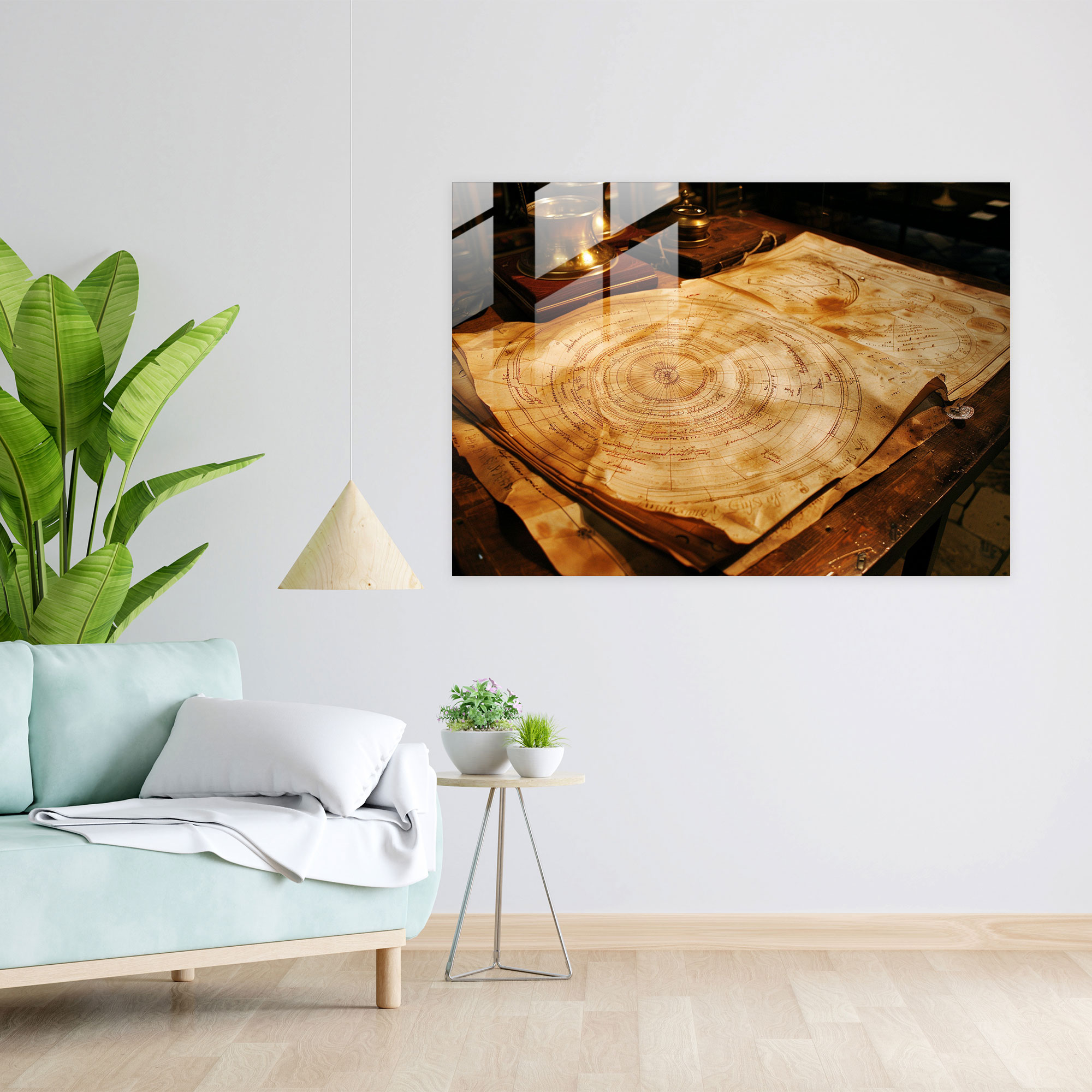 Leonardo Da Vinci Glass Wall Art - Mirror Writing - Leonardo Da Vinci, Wall Decoration, Glass Art, Leonardo Da Vinci