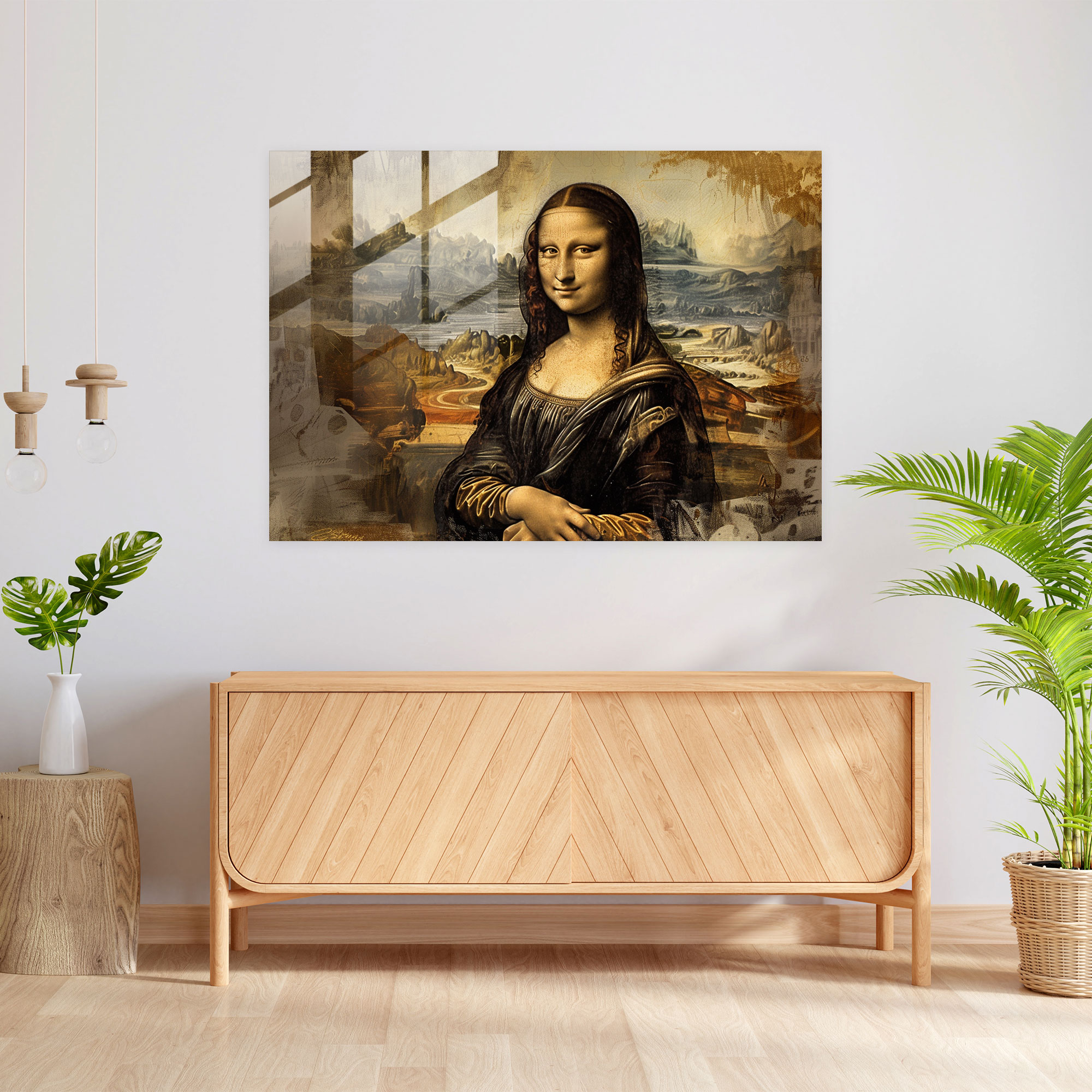 Leonardo Da Vinci Wall Decoration - Mona Lisa Reinterpretation - Leonardo Da Vinci, Wall Decoration, Home Decoration, Leonardo Da Vinci