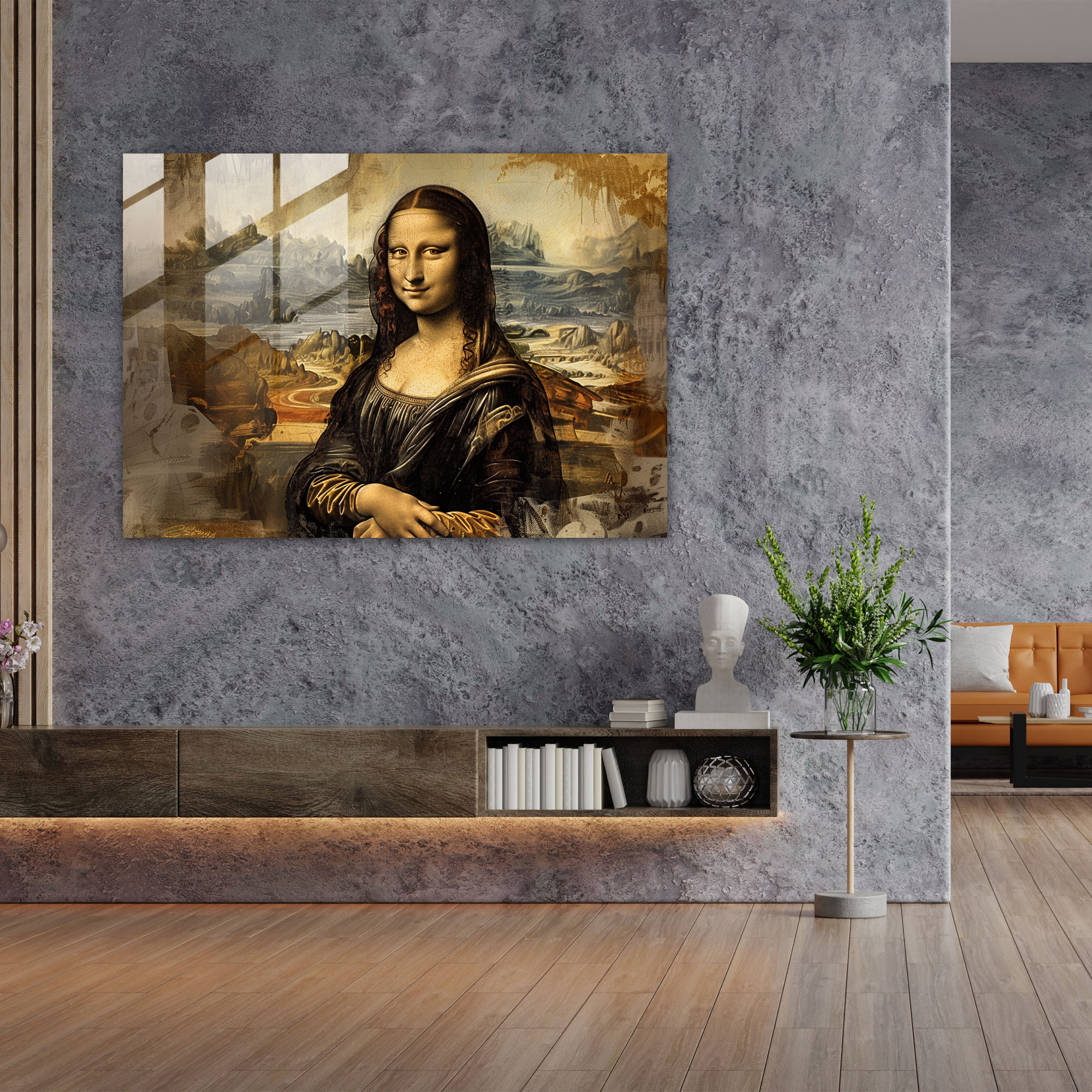 Leonardo Da Vinci Wall Decoration - Mona Lisa Reinterpretation - Leonardo Da Vinci, Wall Decoration, Home Decoration, Leonardo Da Vinci