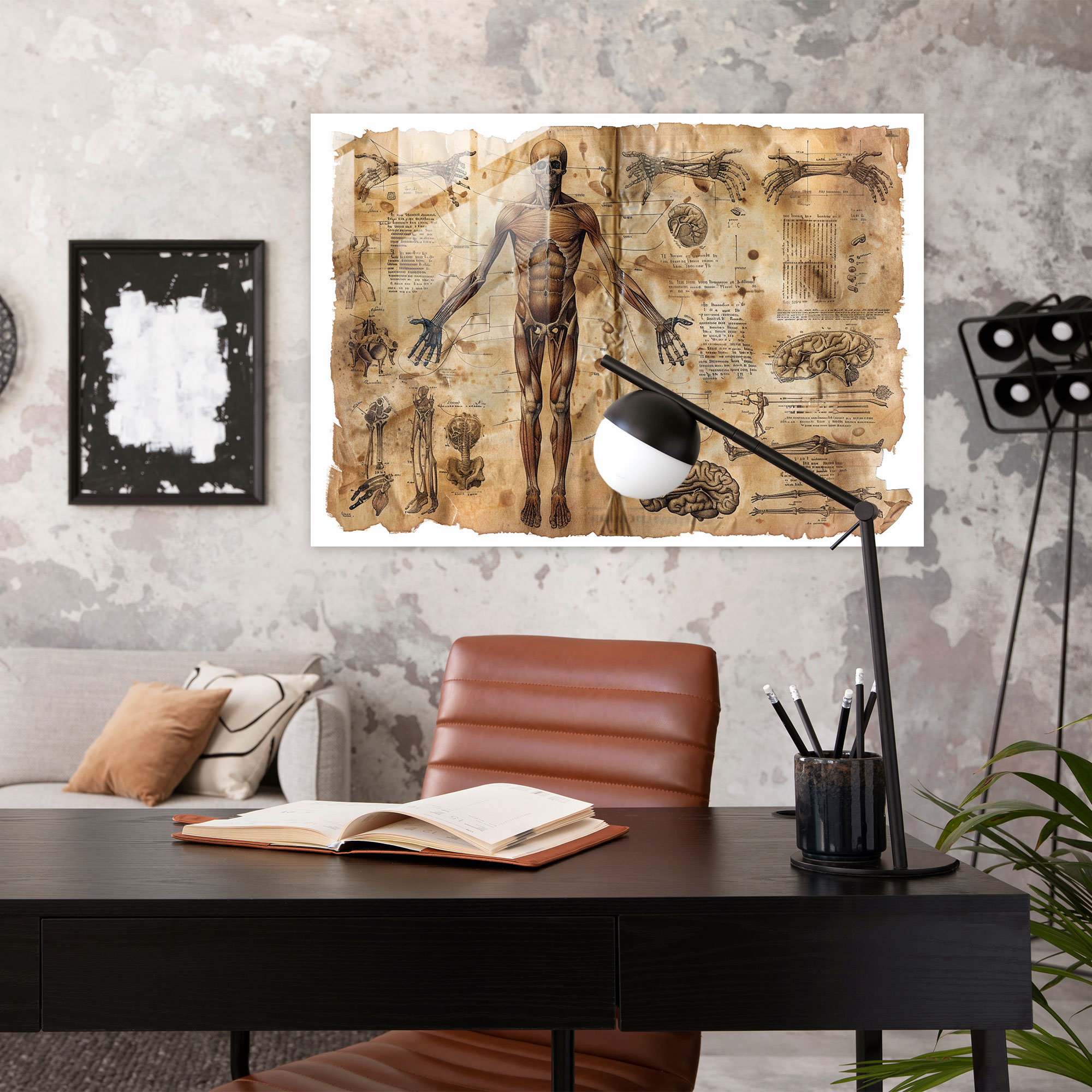 Leonardo Da Vinci Glass Print - Leonardo Da Vinci, Glass Print, Home Decoration, Classical Art