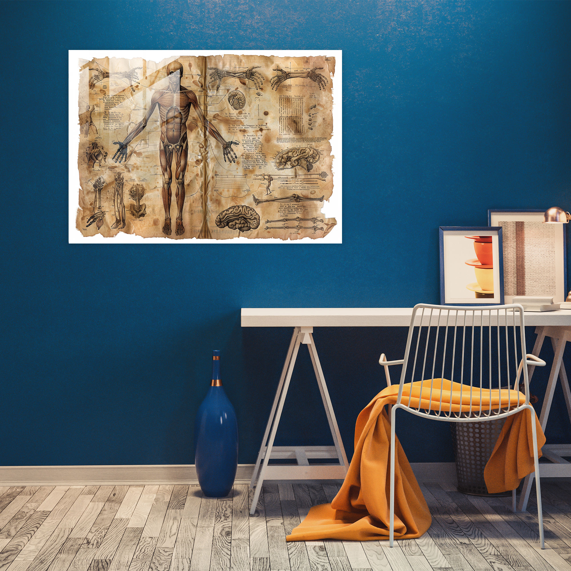 Leonardo Da Vinci Glass Print - Leonardo Da Vinci, Glass Print, Home Decoration, Classical Art