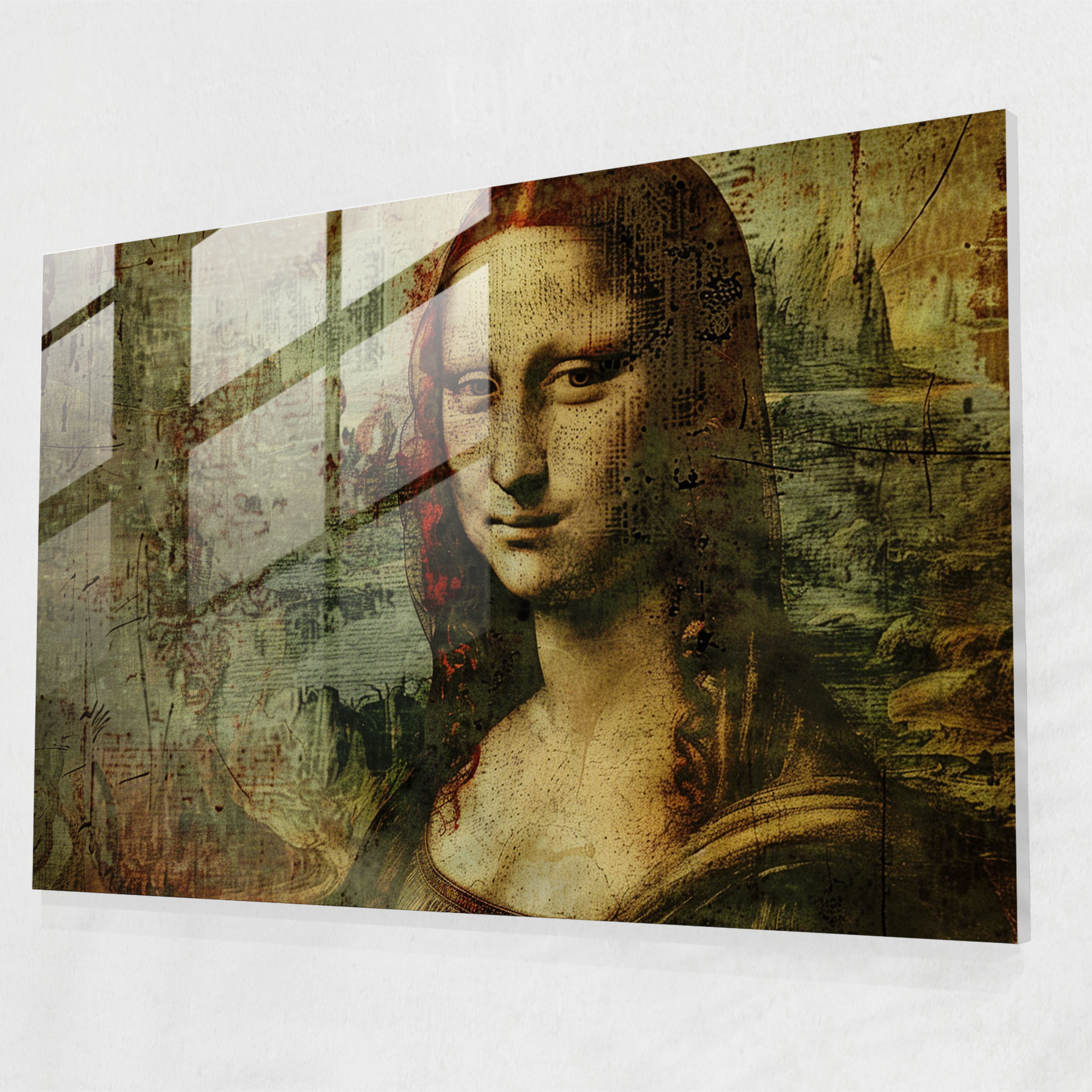 Leonardo Da Vinci Glass Wall Art - Leonardo Da Vinci, Glass Wall Art, Mysterious Woman, Elegance
