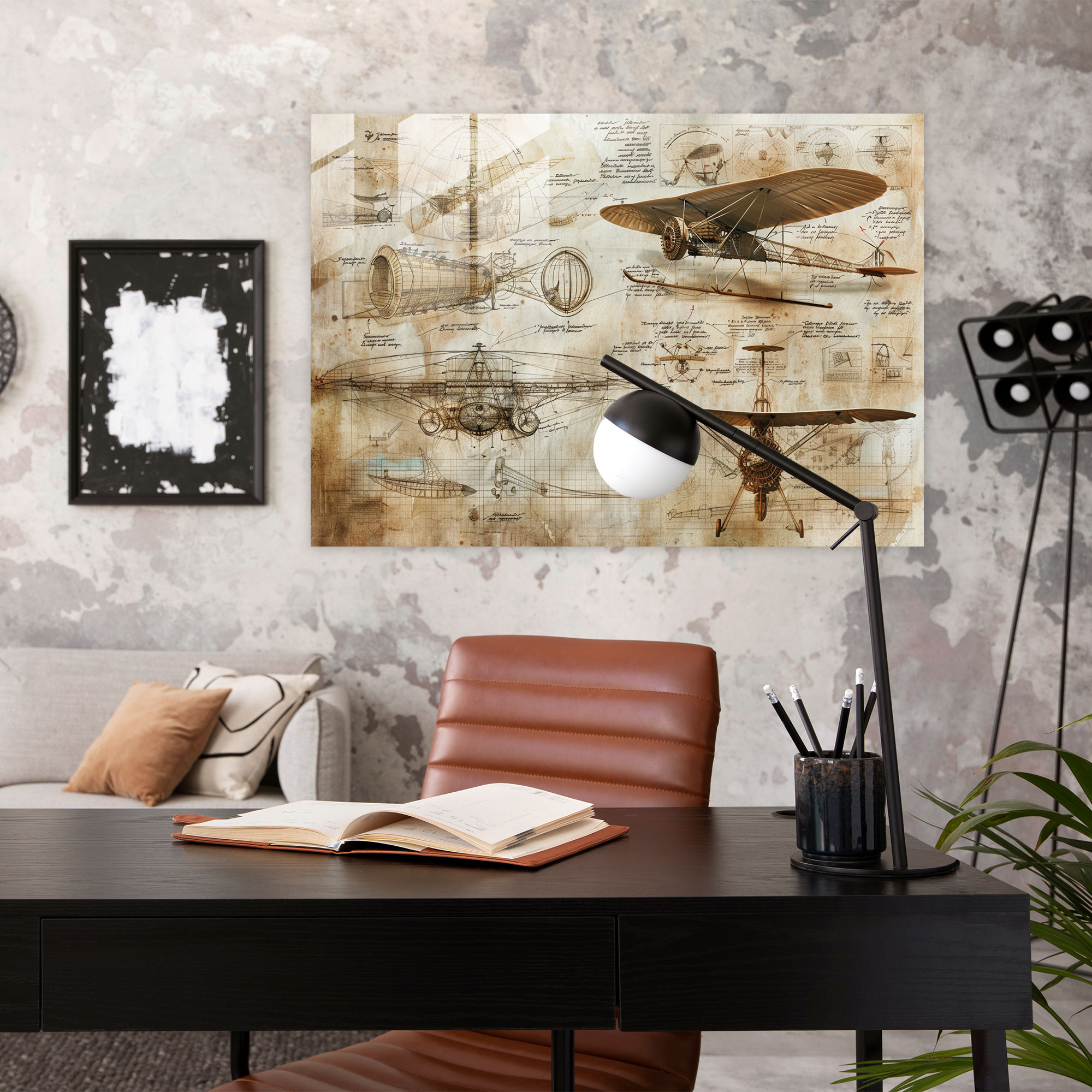 Leonardo Da Vinci Home Decoration - Leonardo Da Vinci, Glass Print, Innovation, Leonardo Da Vinci