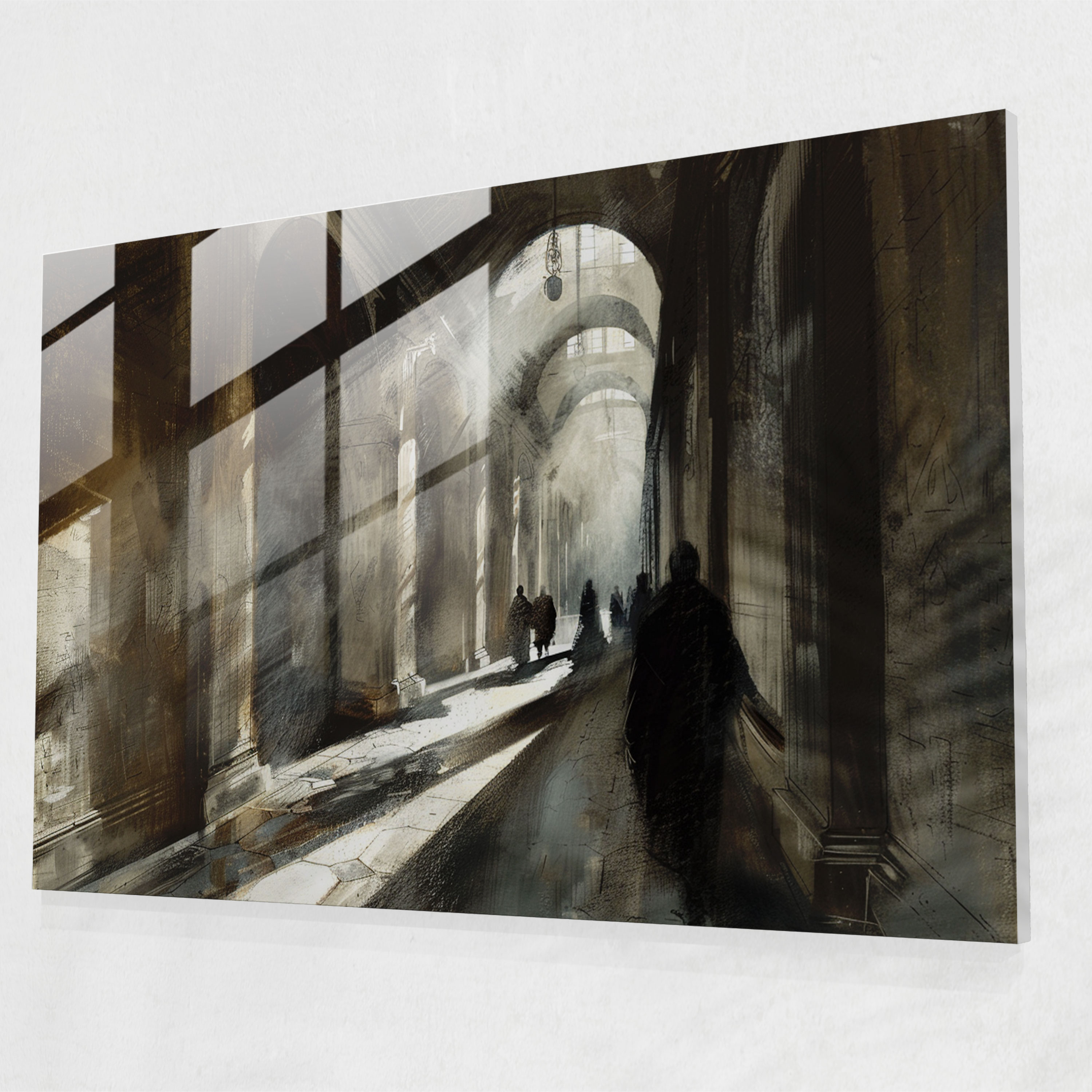 Leonardo Da Vinci Glass Wall Art - Leonardo Da Vinci, Light And Shadow, Glass Wall Art, Drama