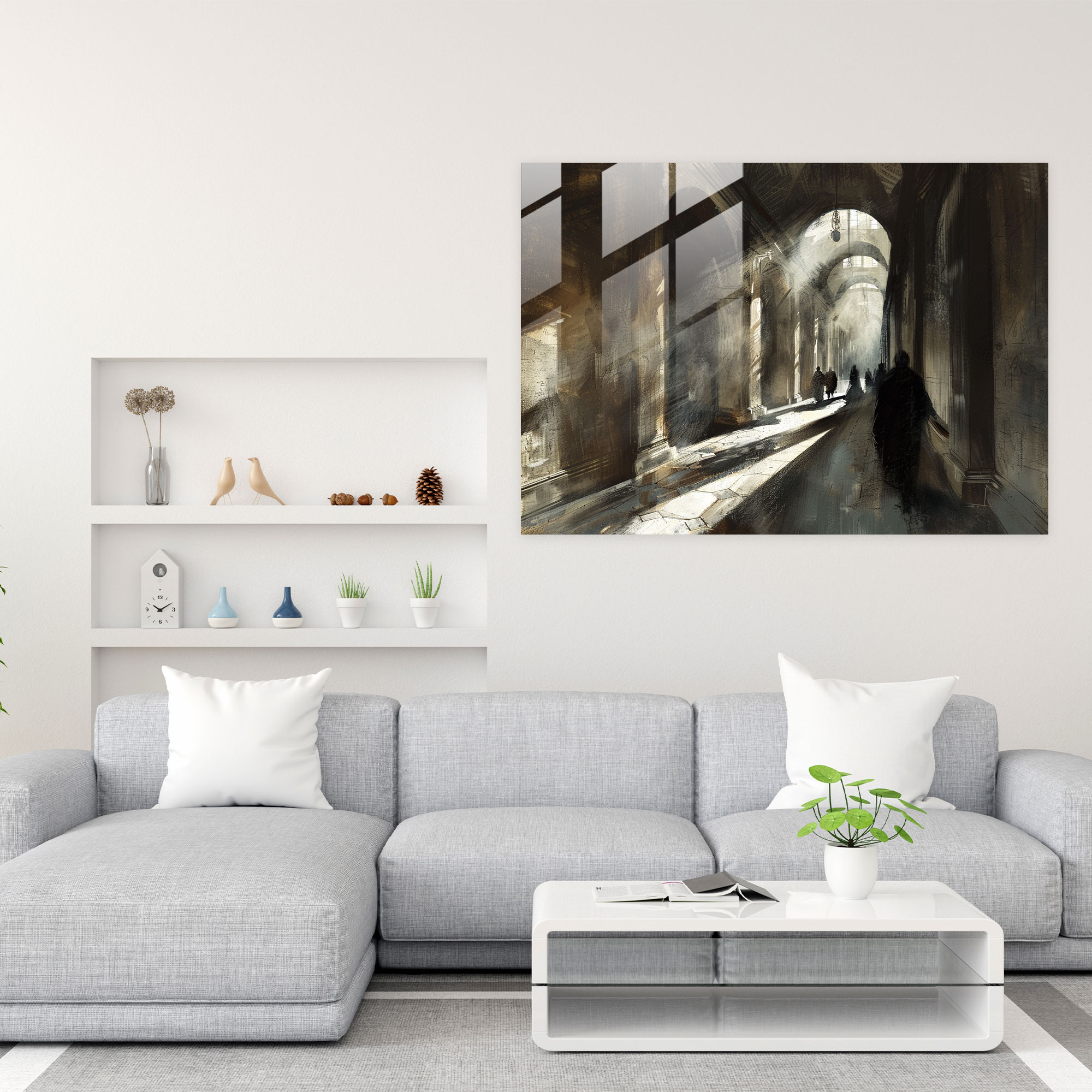 Leonardo Da Vinci Glass Wall Art - Leonardo Da Vinci, Light And Shadow, Glass Wall Art, Drama