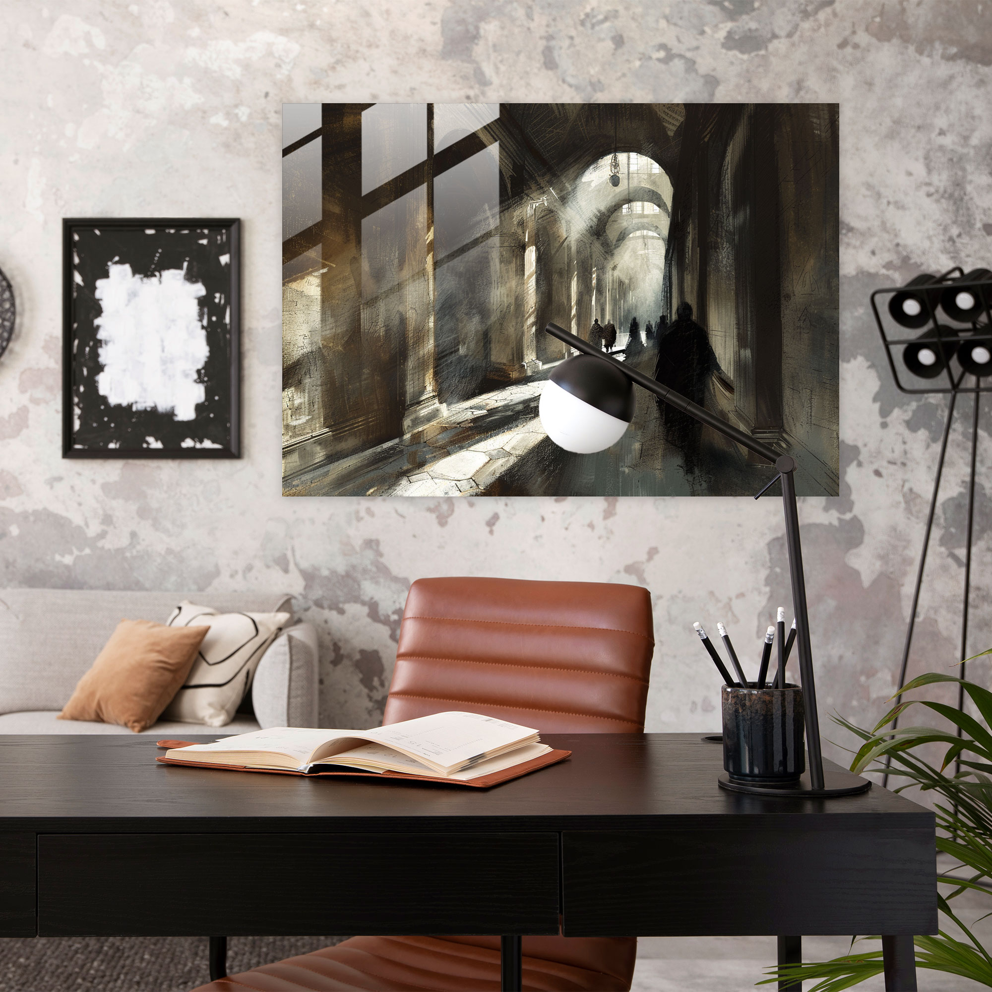 Leonardo Da Vinci Glass Wall Art - Leonardo Da Vinci, Light And Shadow, Glass Wall Art, Drama