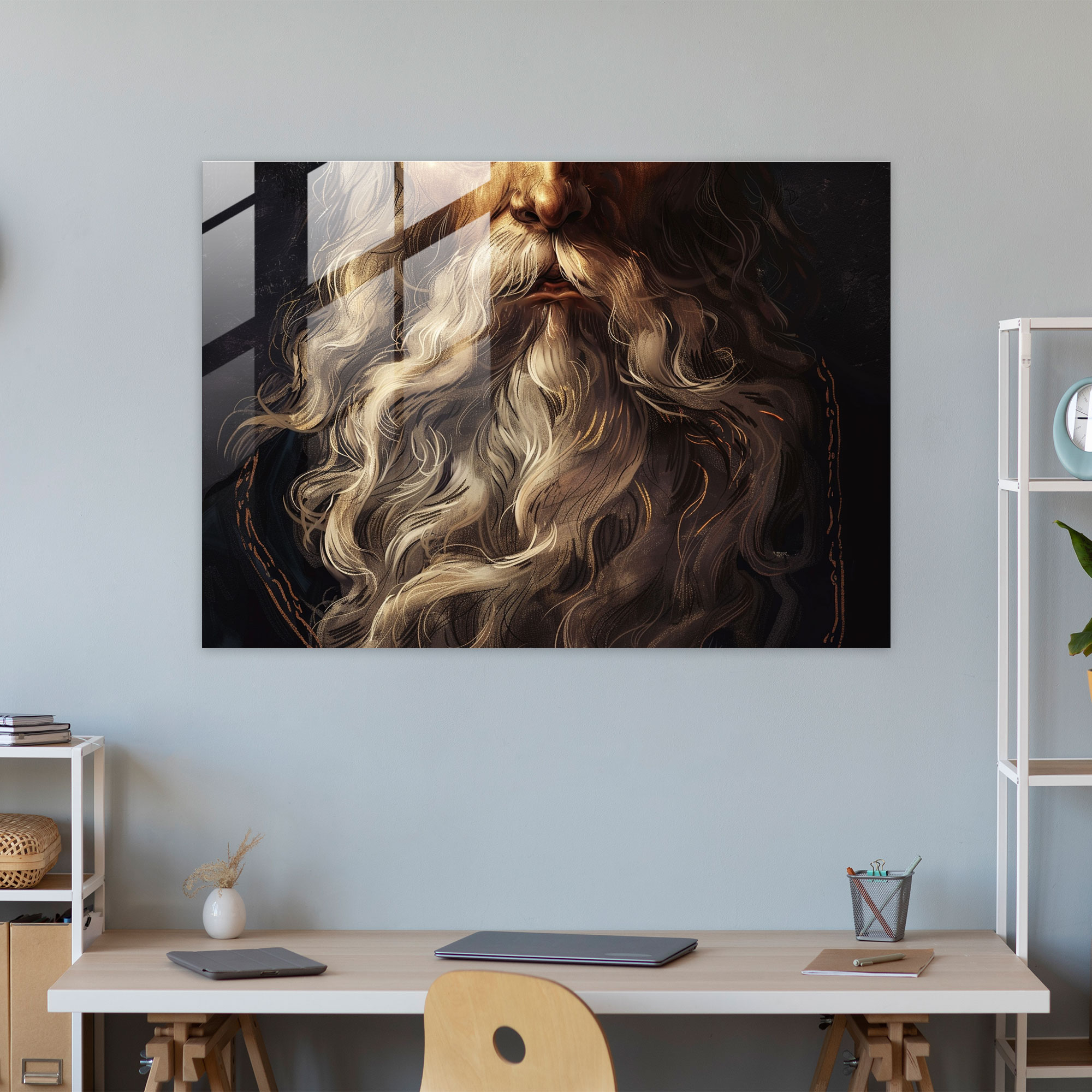 Leonardo Da Vinci Glass Wall Art - Leonardo Da Vinci, Glass Print, Home Decoration, Wall Decoration