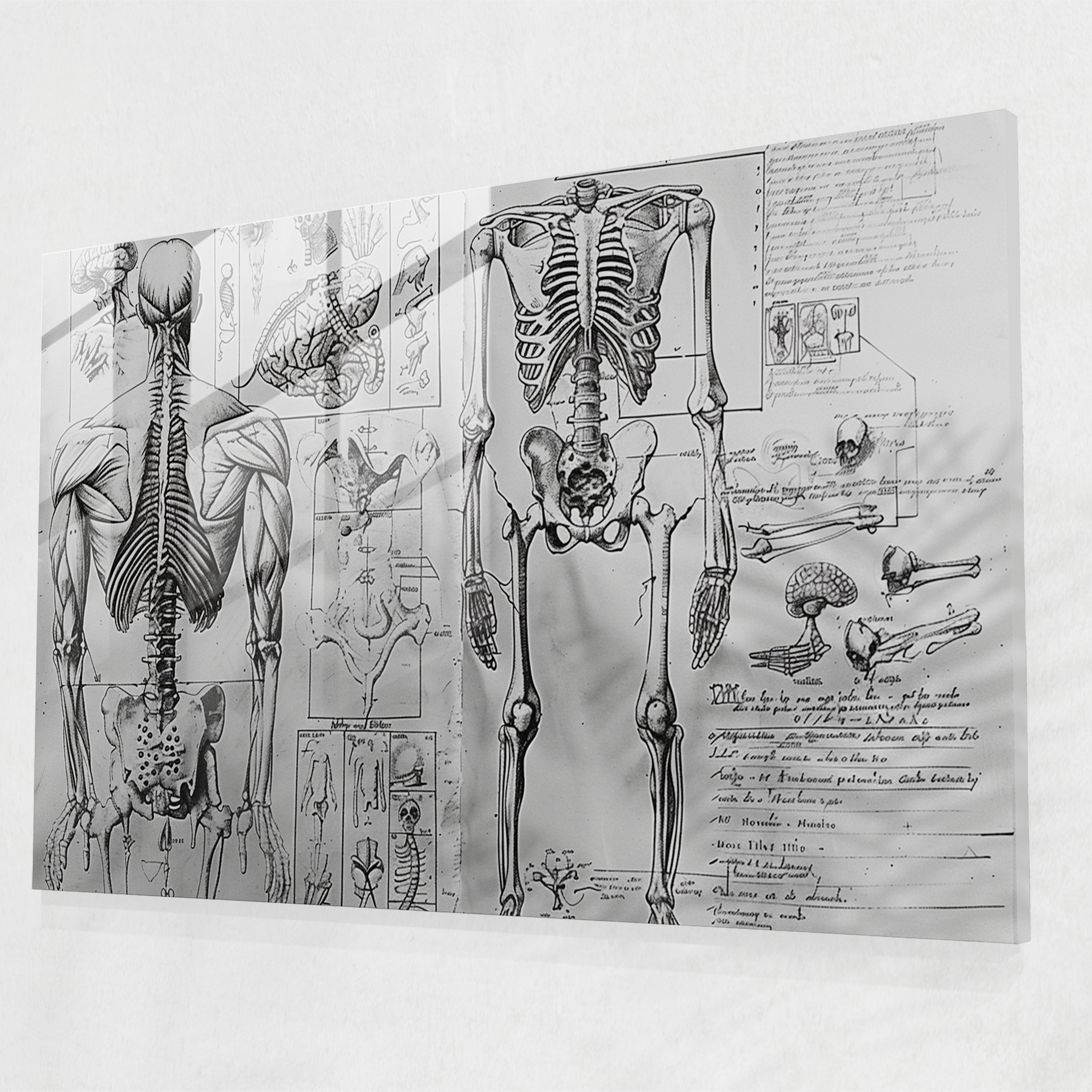 Leonardo Da Vinci Modern Art - Leonardo Da Vinci, Home Decoration, Glass Print, Glass Art