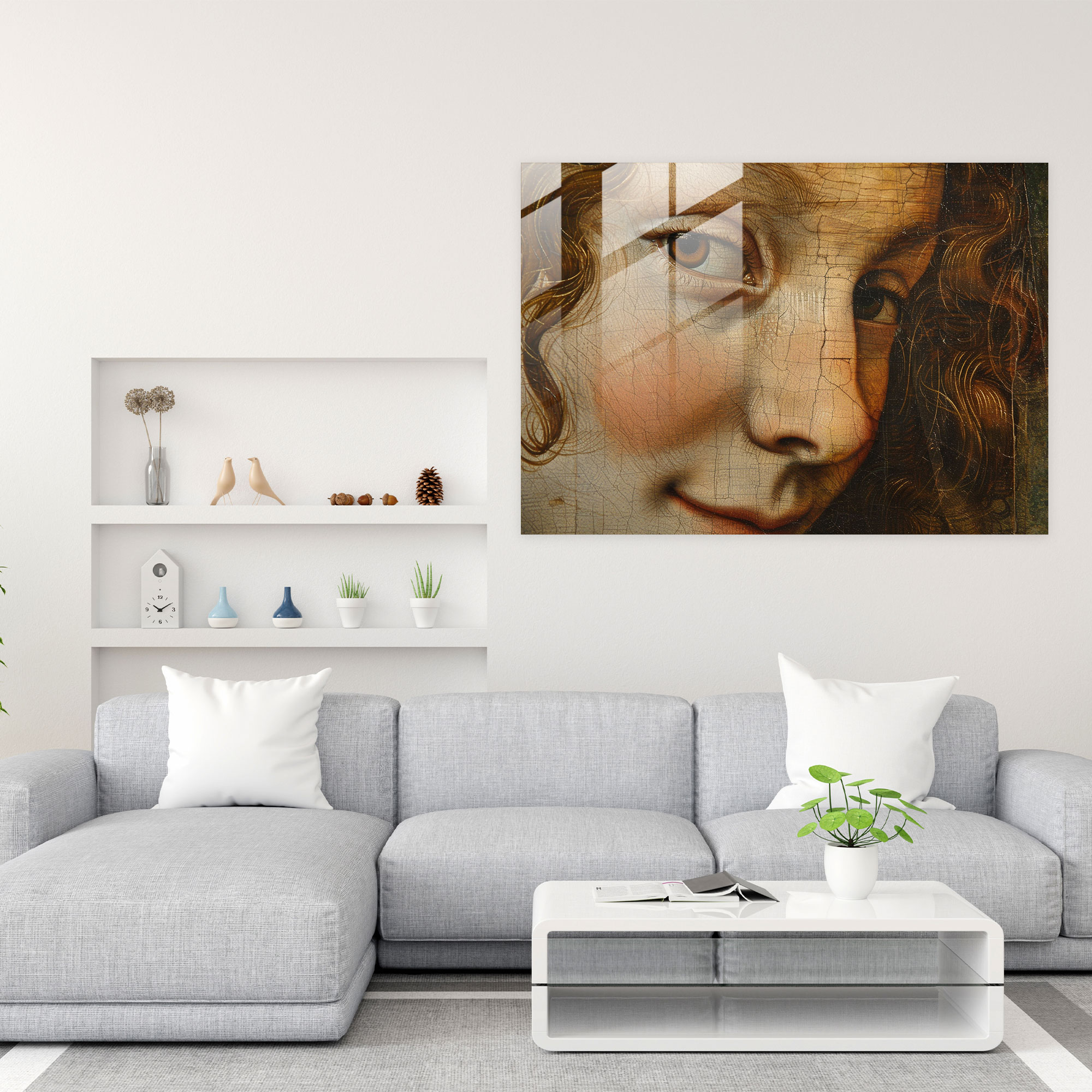 Leonardo Da Vinci Wall Decoration - Leonardo Da Vinci, Glass Art, Glass Wall Art, Home Decoration