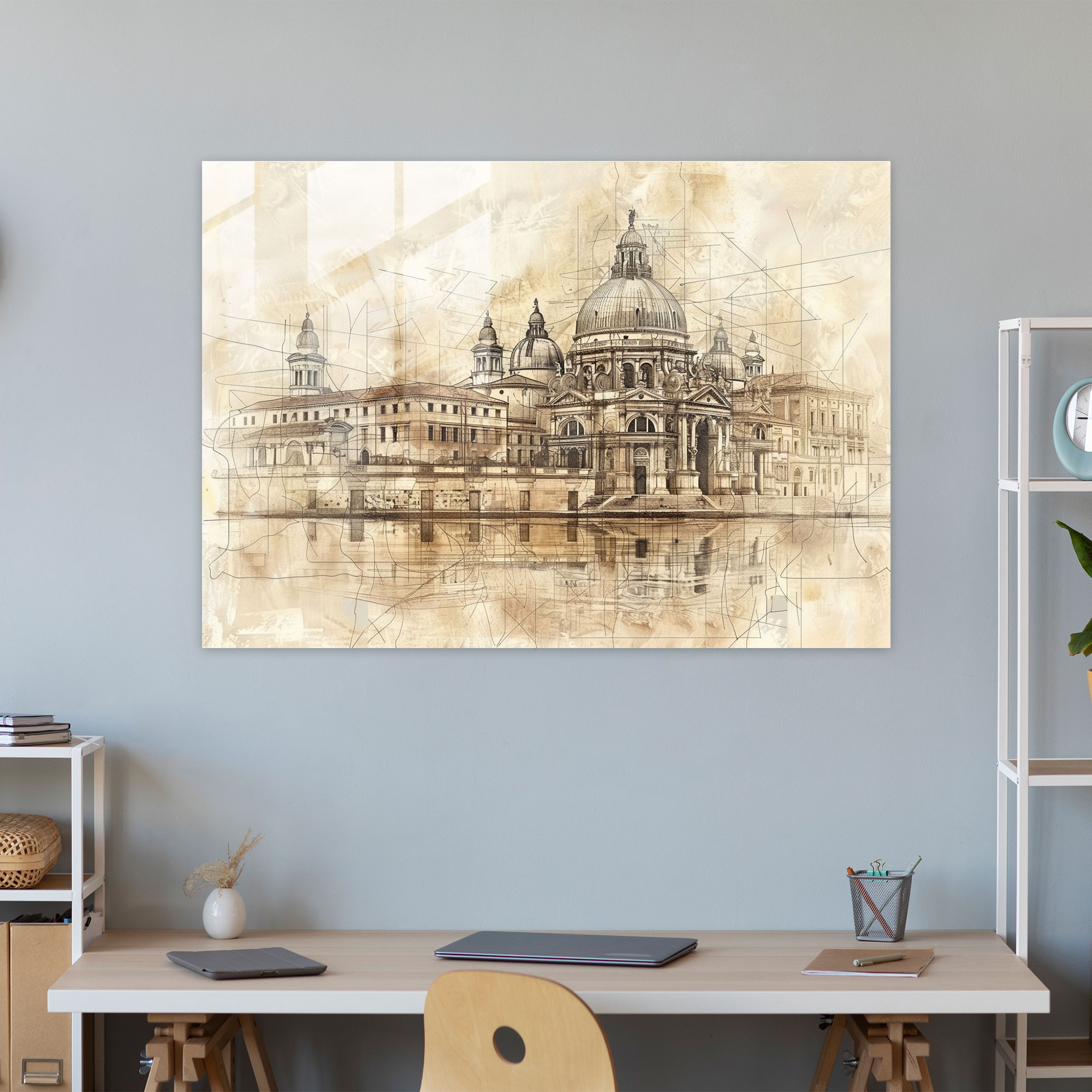 Leonardo Da Vinci Glass Wall Art - Leonardo Da Vinci, Glass Print, Wall Decoration, Modern Art