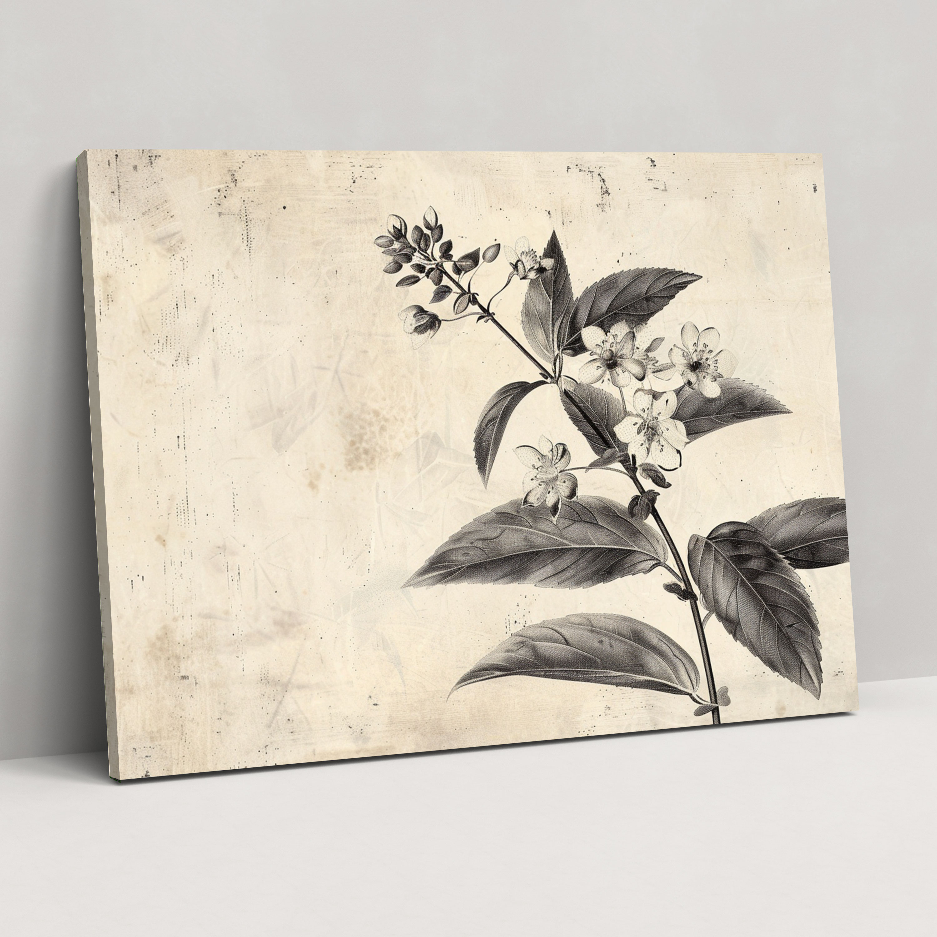 Botanical Leonardo Da Vinci Style Canvas Print - Leonardo Da Vinci, Home Decoration, Canvas Print, Wall Art