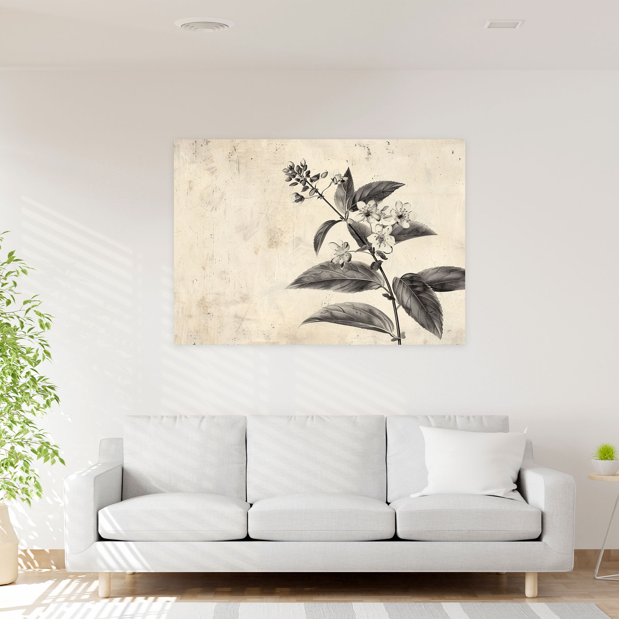 Botanical Leonardo Da Vinci Style Canvas Print - Leonardo Da Vinci, Home Decoration, Canvas Print, Wall Art