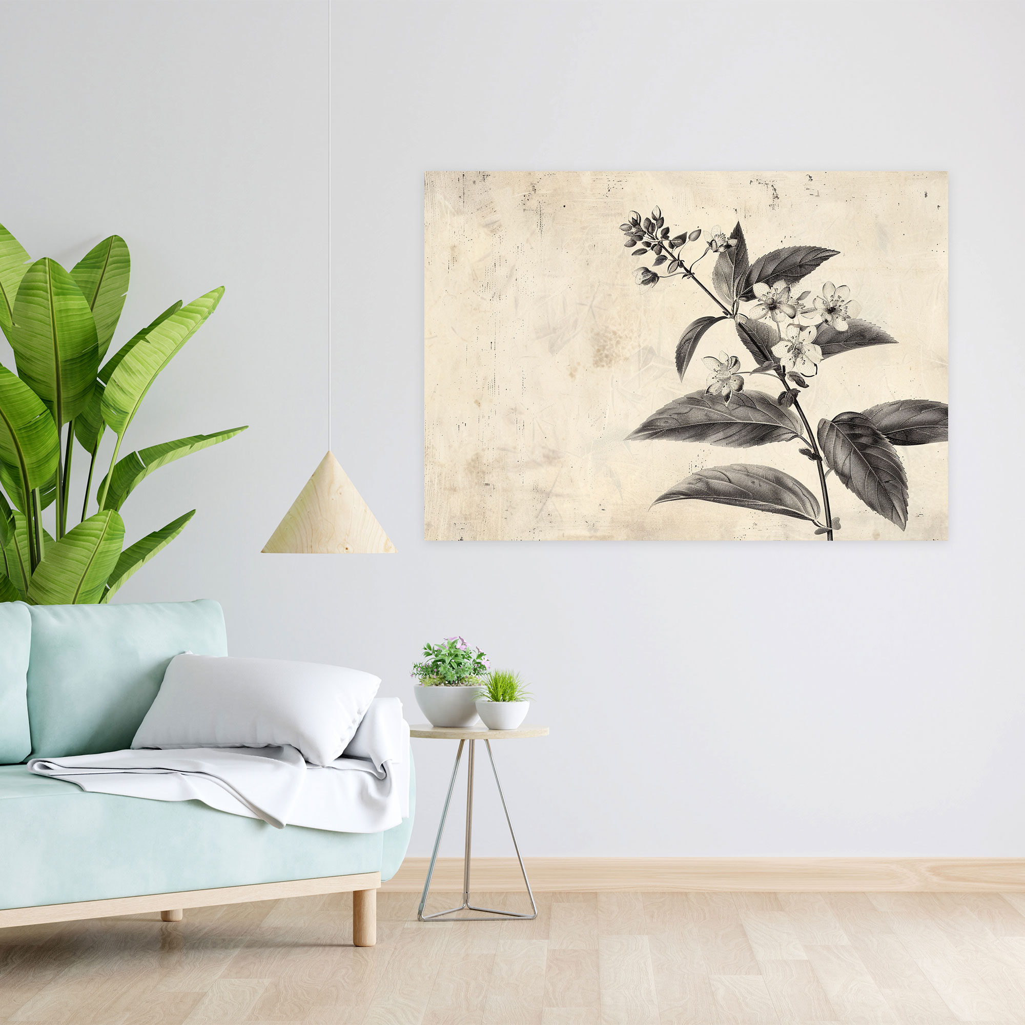 Botanical Leonardo Da Vinci Style Canvas Print - Leonardo Da Vinci, Home Decoration, Canvas Print, Wall Art