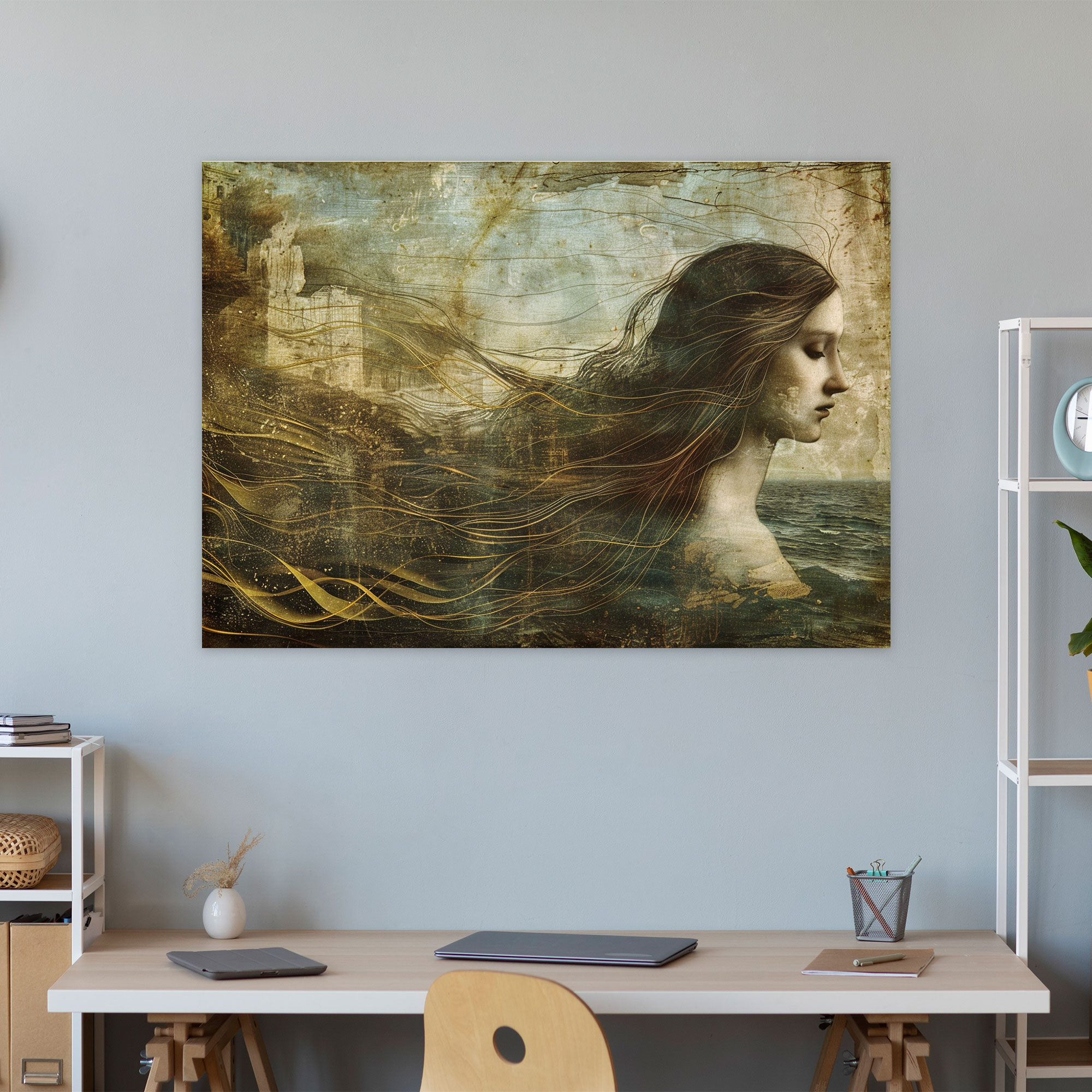 Leonardo Da Vinci Style Canvas Print - Leonardo Da Vinci, Wall Art, Canvas Wall Art, Canvas