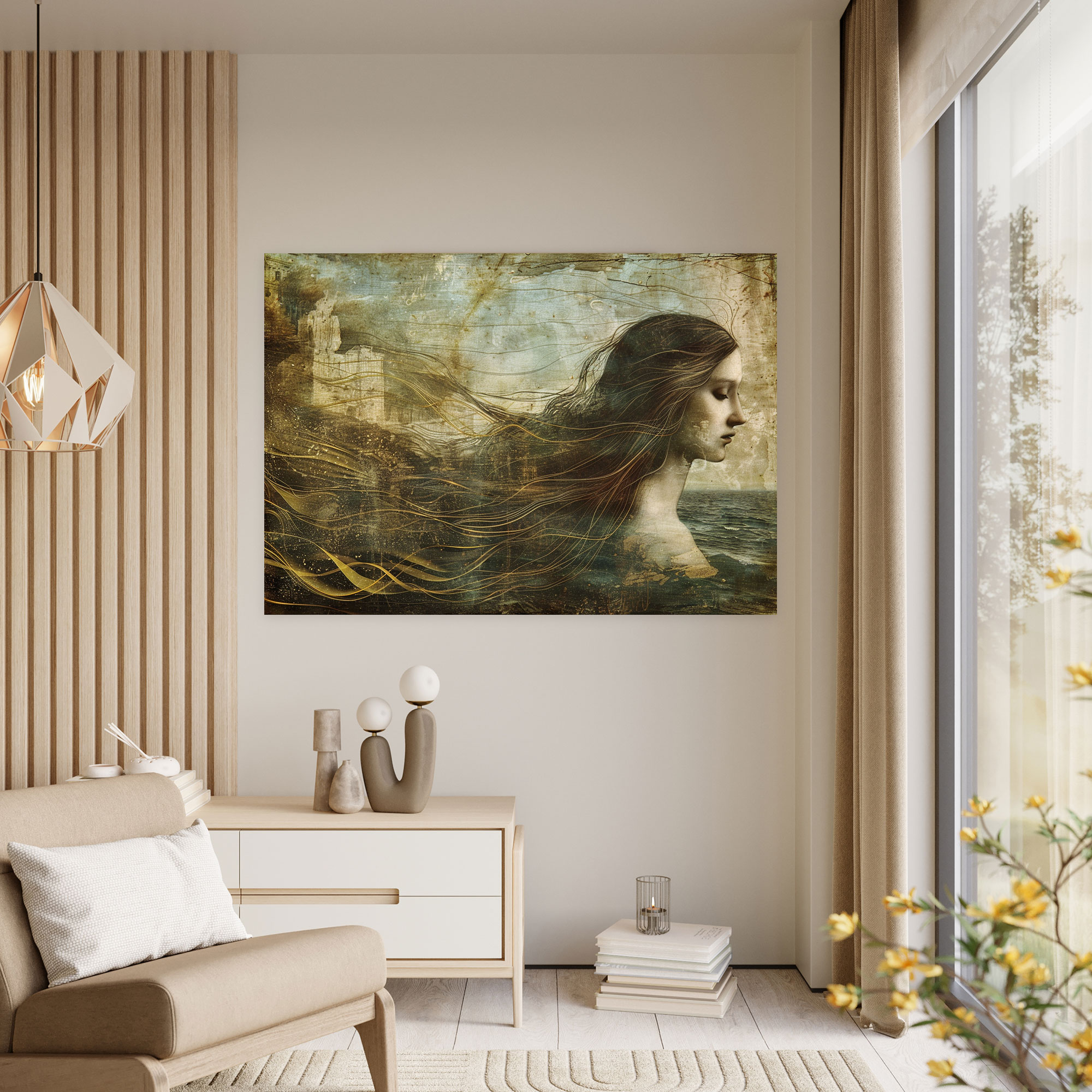 Leonardo Da Vinci Style Canvas Print - Leonardo Da Vinci, Wall Art, Canvas Wall Art, Canvas
