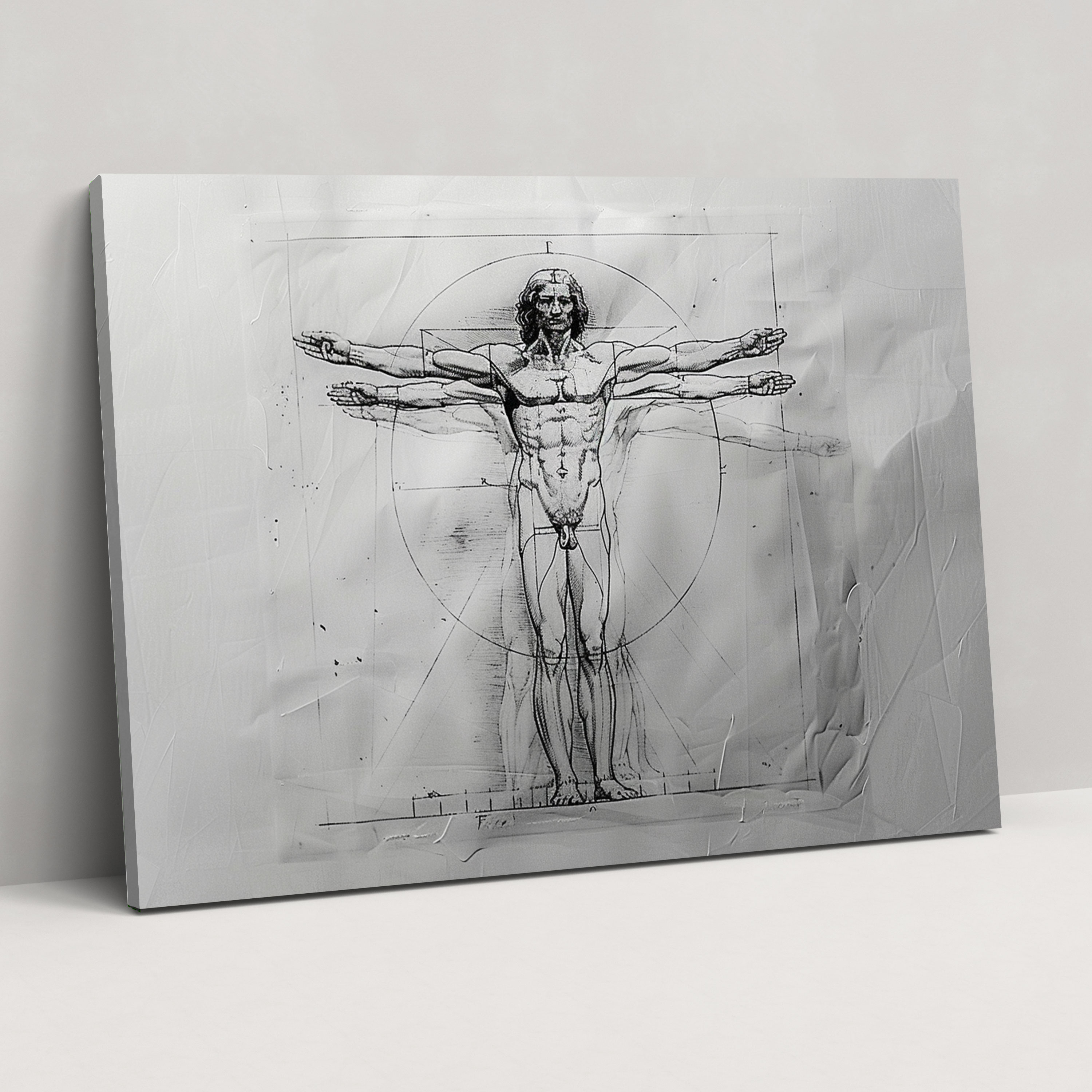 Leonardo Da Vinci Canvas Print - Vitruvian Man Wall Art - Leonardo Da Vinci, Wall Decoration, Anatomy, Leonardo Da Vinci
