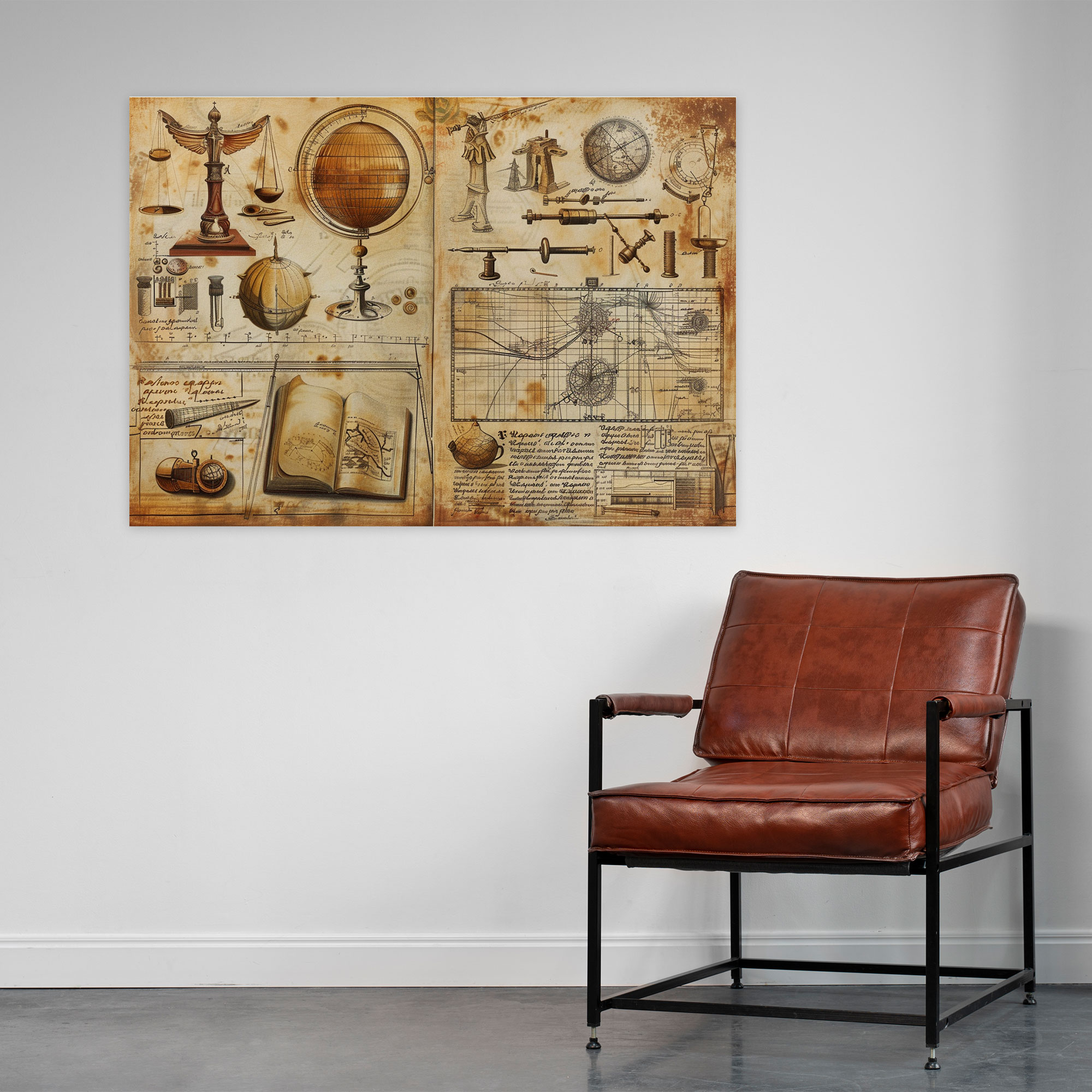 Leonardo Da Vinci Canvas Print - Scientific Inventions Wall Decoration - Leonardo Da Vinci, Canvas Wall Art, Wall Decoration, Leonardo Da Vinci