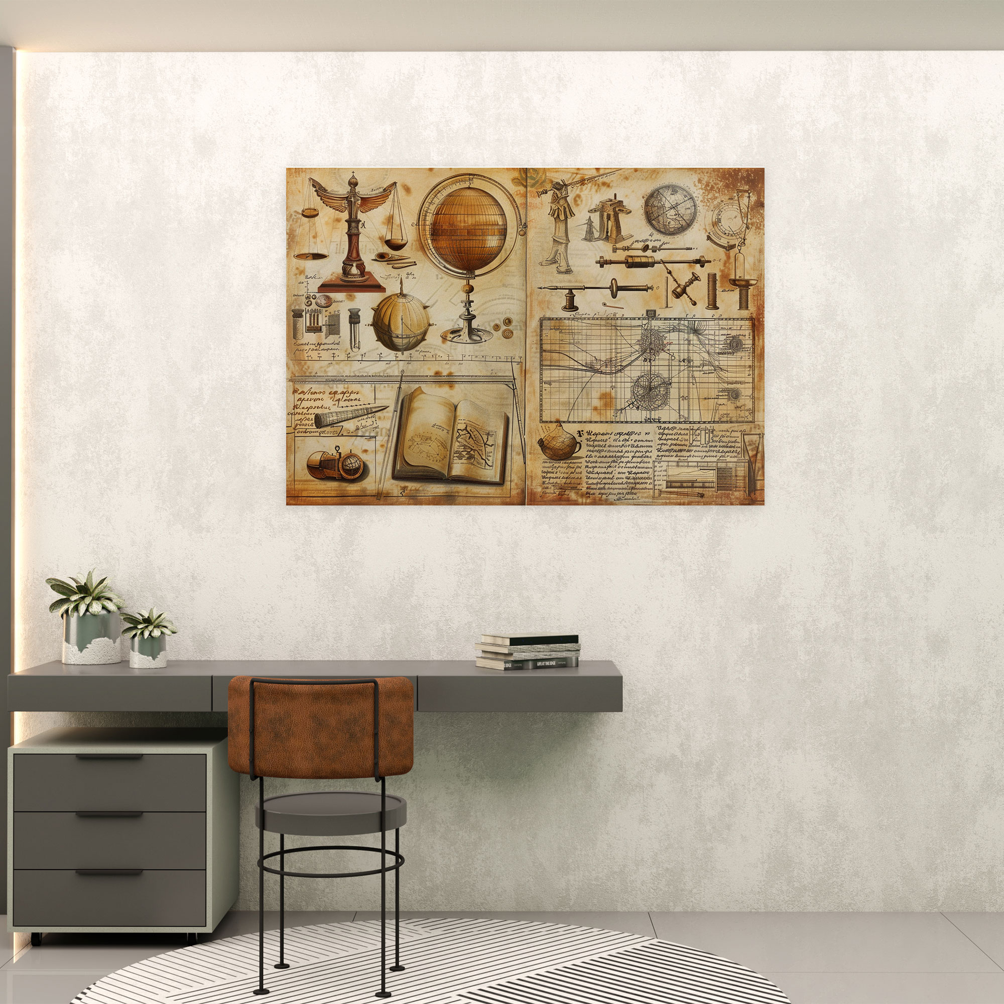 Leonardo Da Vinci Canvas Print - Scientific Inventions Wall Decoration - Leonardo Da Vinci, Canvas Wall Art, Wall Decoration, Leonardo Da Vinci