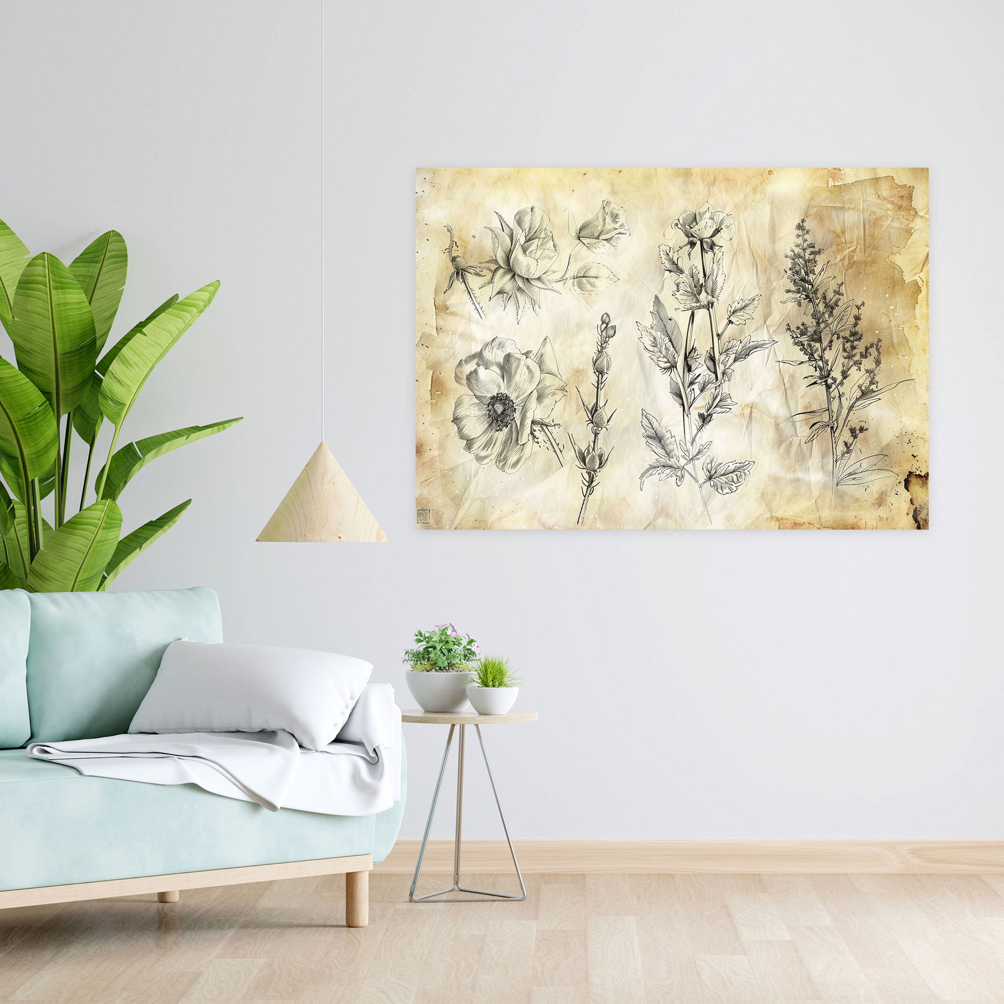 Leonardo Da Vinci Wall Decoration - Nature Studies Canvas Print - Leonardo Da Vinci, Home Decoration, Canvas Print, Canvas Wall Art