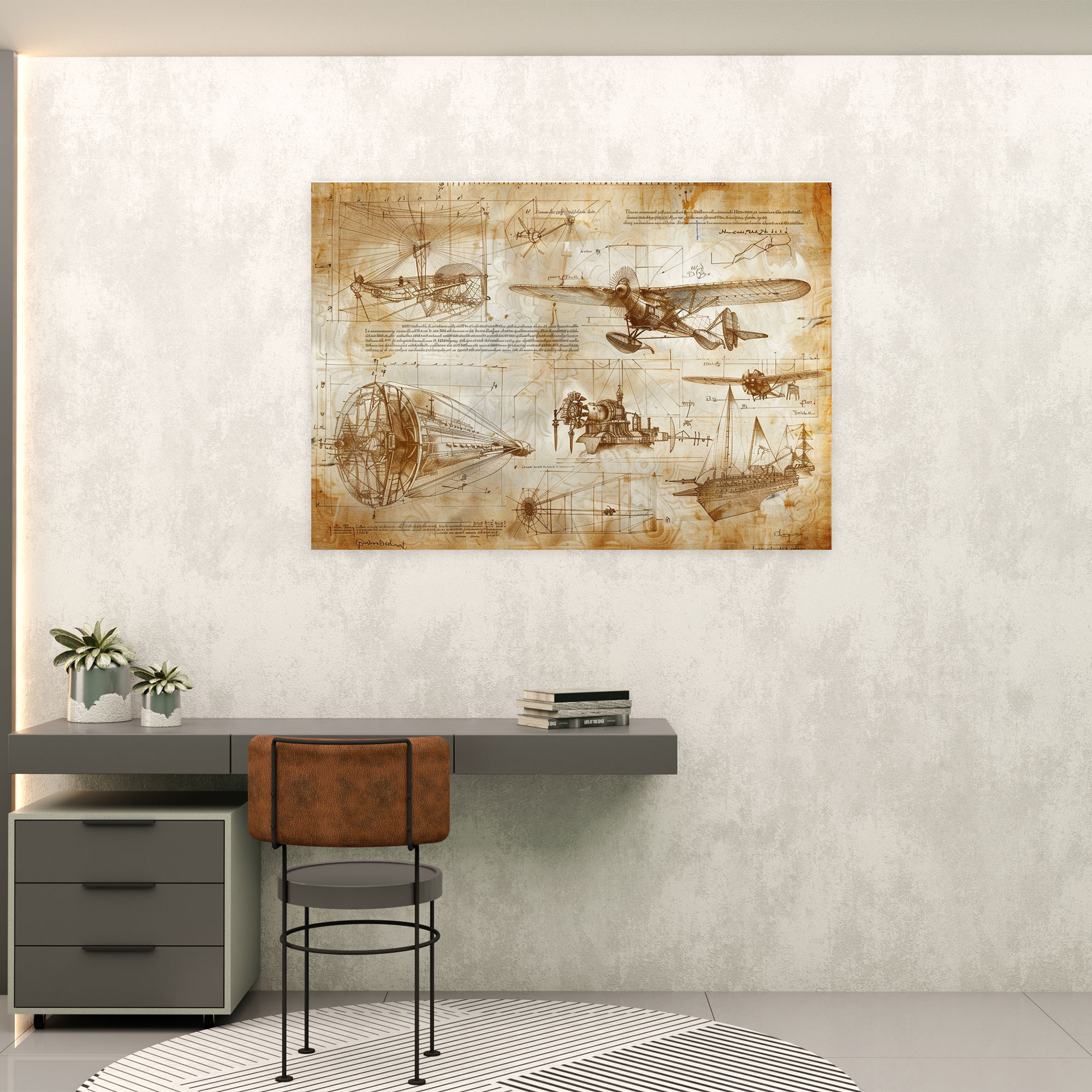 Leonardo Da Vinci Inventions Canvas Print - Leonardo Da Vinci, Inventions, Canvas, Wall Art
