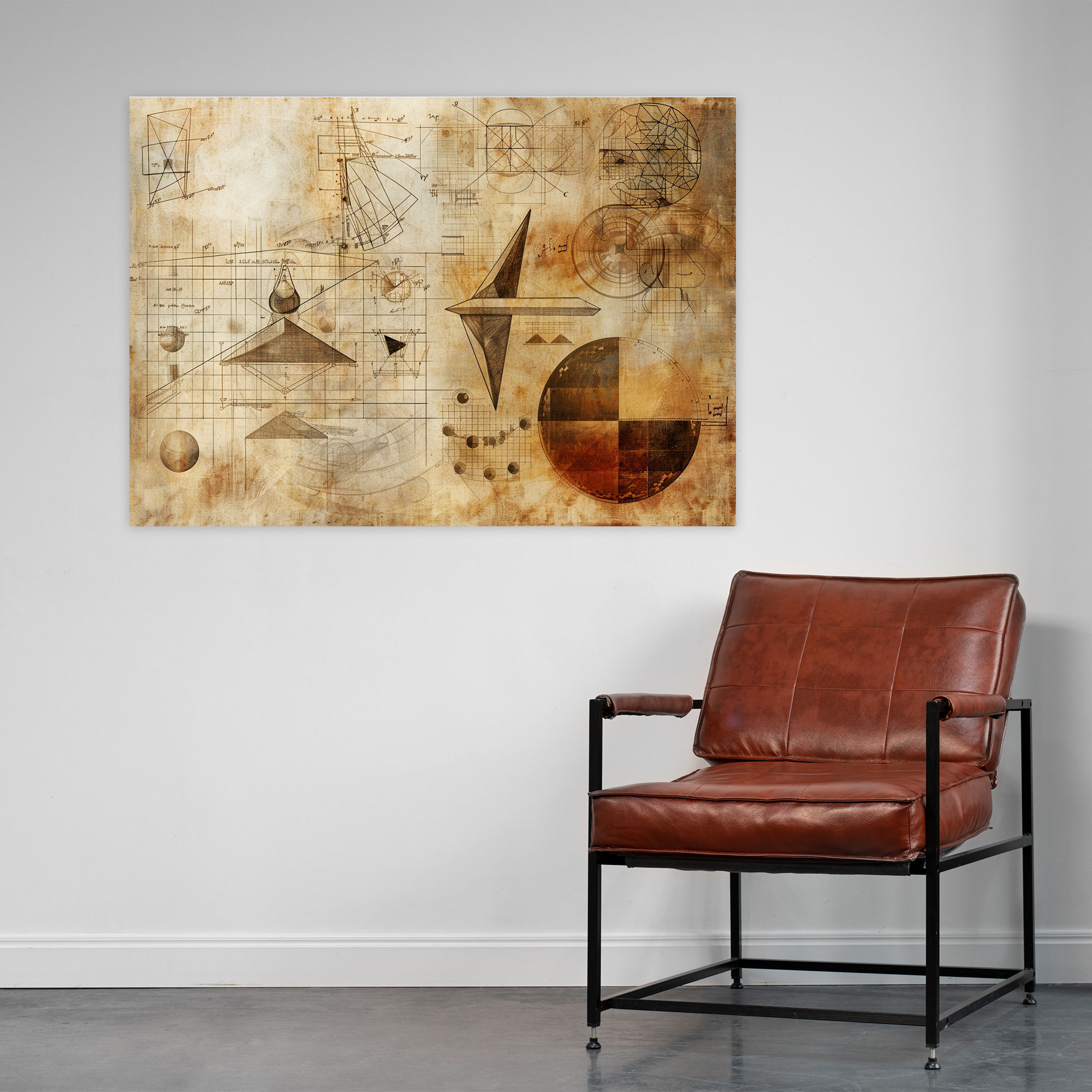 Leonardo Da Vinci Geometry Wall Art - Leonardo Da Vinci, Canvas, Wall Decoration, Leonardo Da Vinci