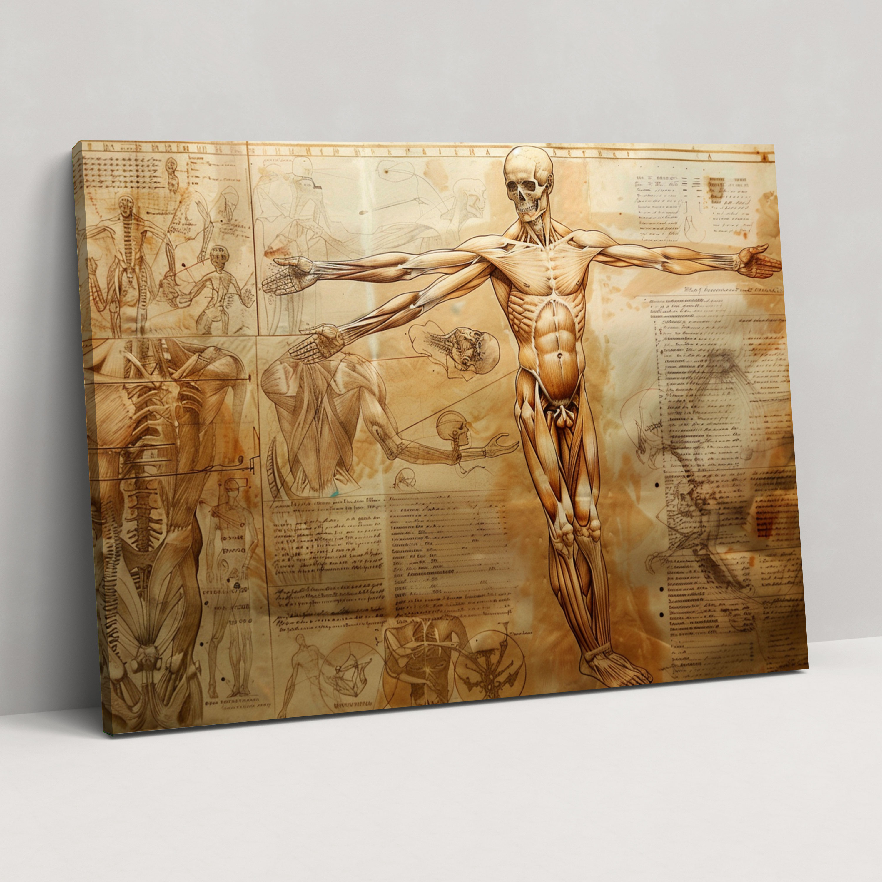 Anatomical Study Canvas Print - Leonardo Da Vinci, Canvas Print, Leonardo Da Vinci, Wall Decoration