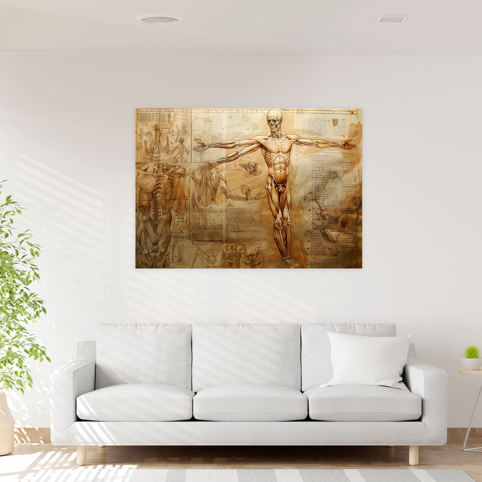 Anatomical Study Canvas Print - Leonardo Da Vinci, Canvas Print, Leonardo Da Vinci, Wall Decoration