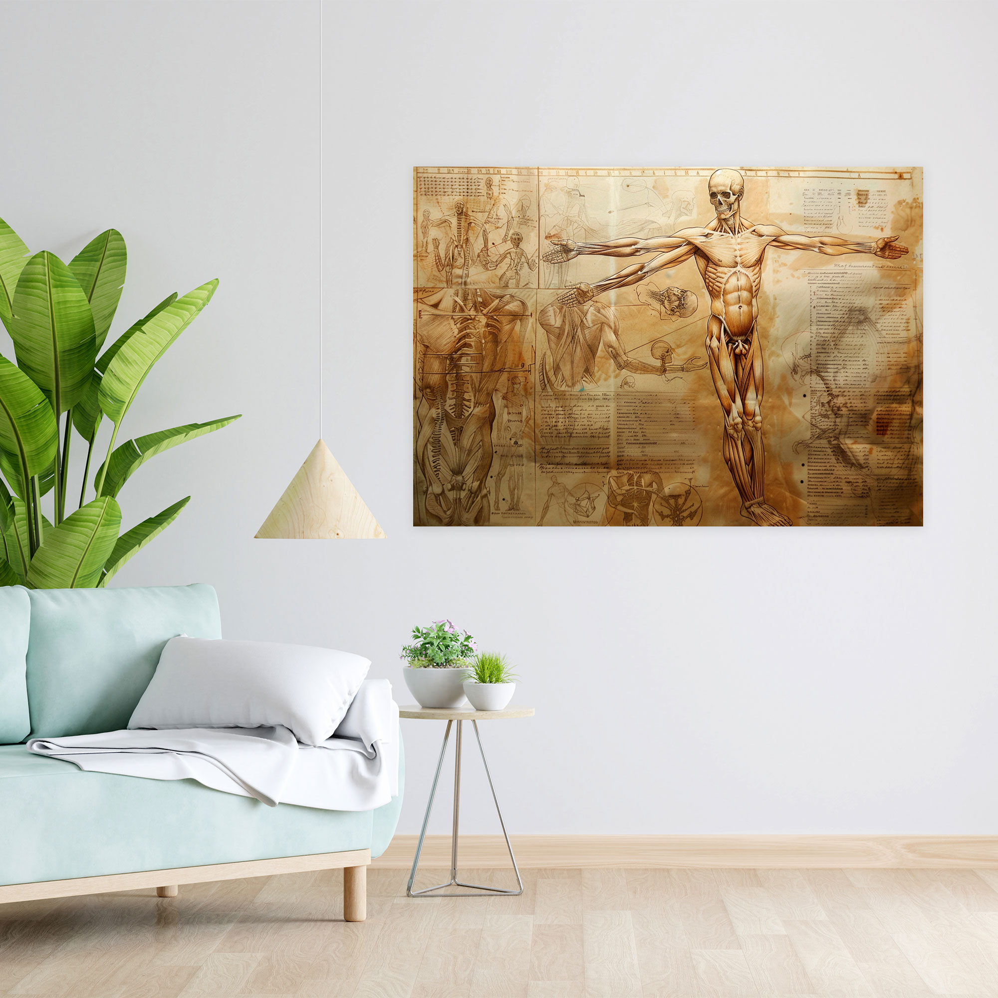 Anatomical Study Canvas Print - Leonardo Da Vinci, Canvas Print, Leonardo Da Vinci, Wall Decoration