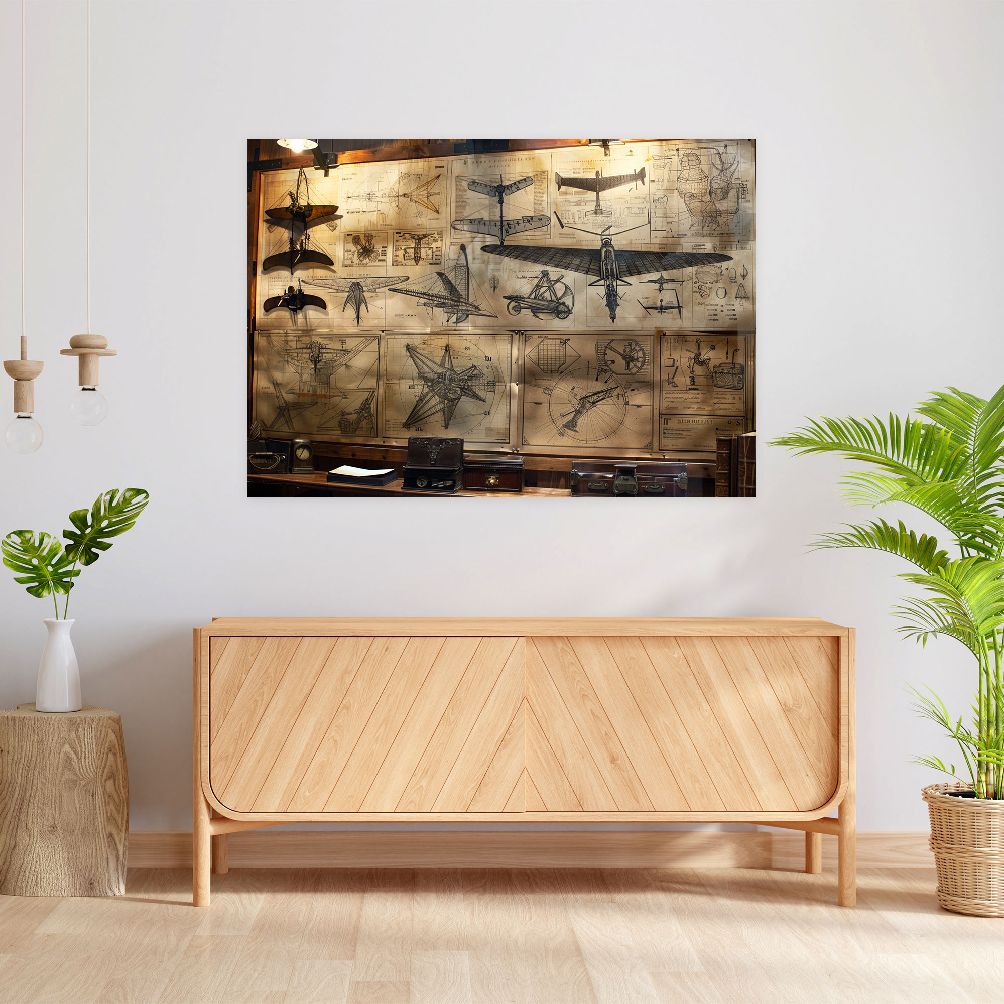 Inventor's Workshop Wall Art - Leonardo Da Vinci, Wall Art, Canvas Wall Art, Wall Decoration