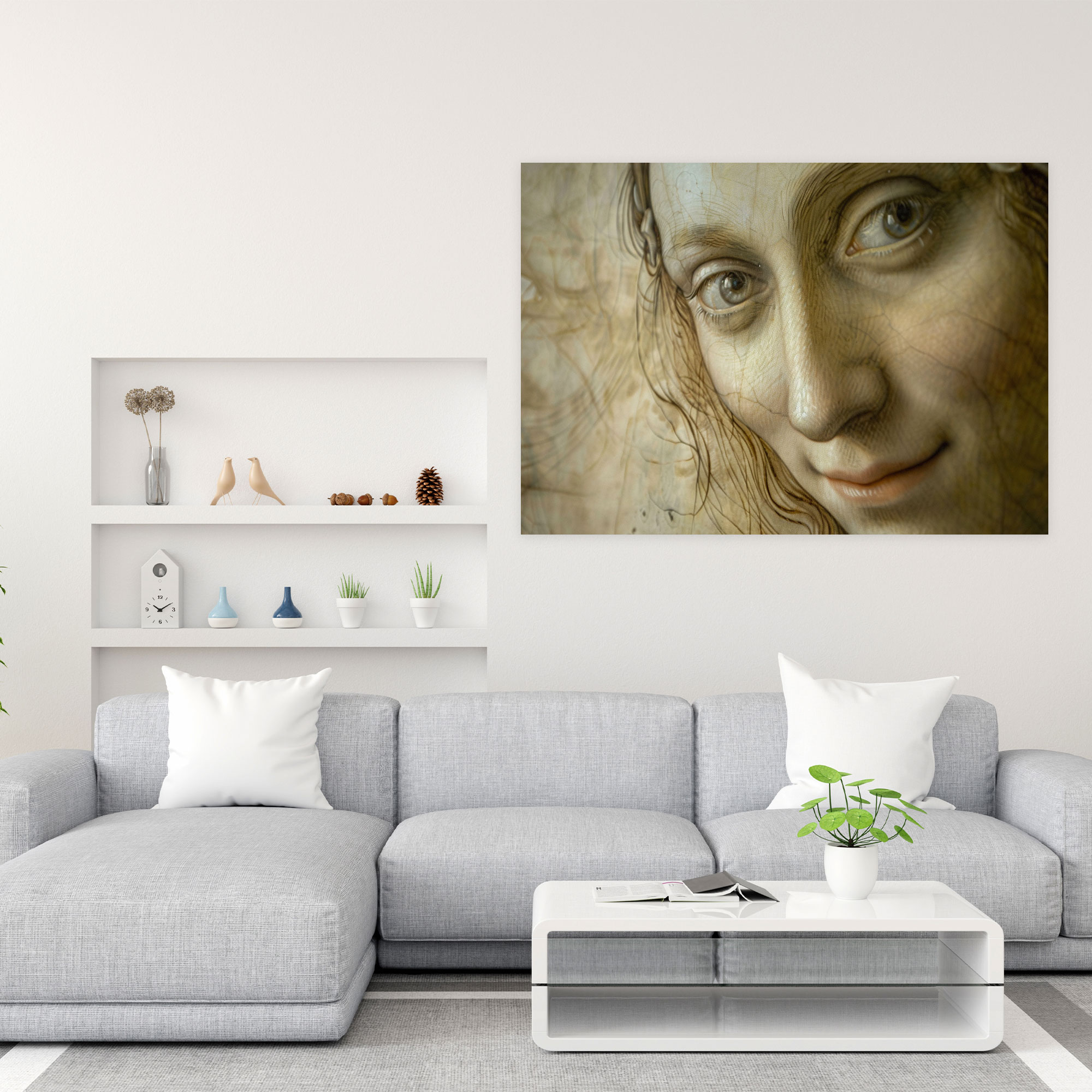 Enigmatic Smile Wall Art - Leonardo Da Vinci, Canvas, Wall Decoration, Wall Art