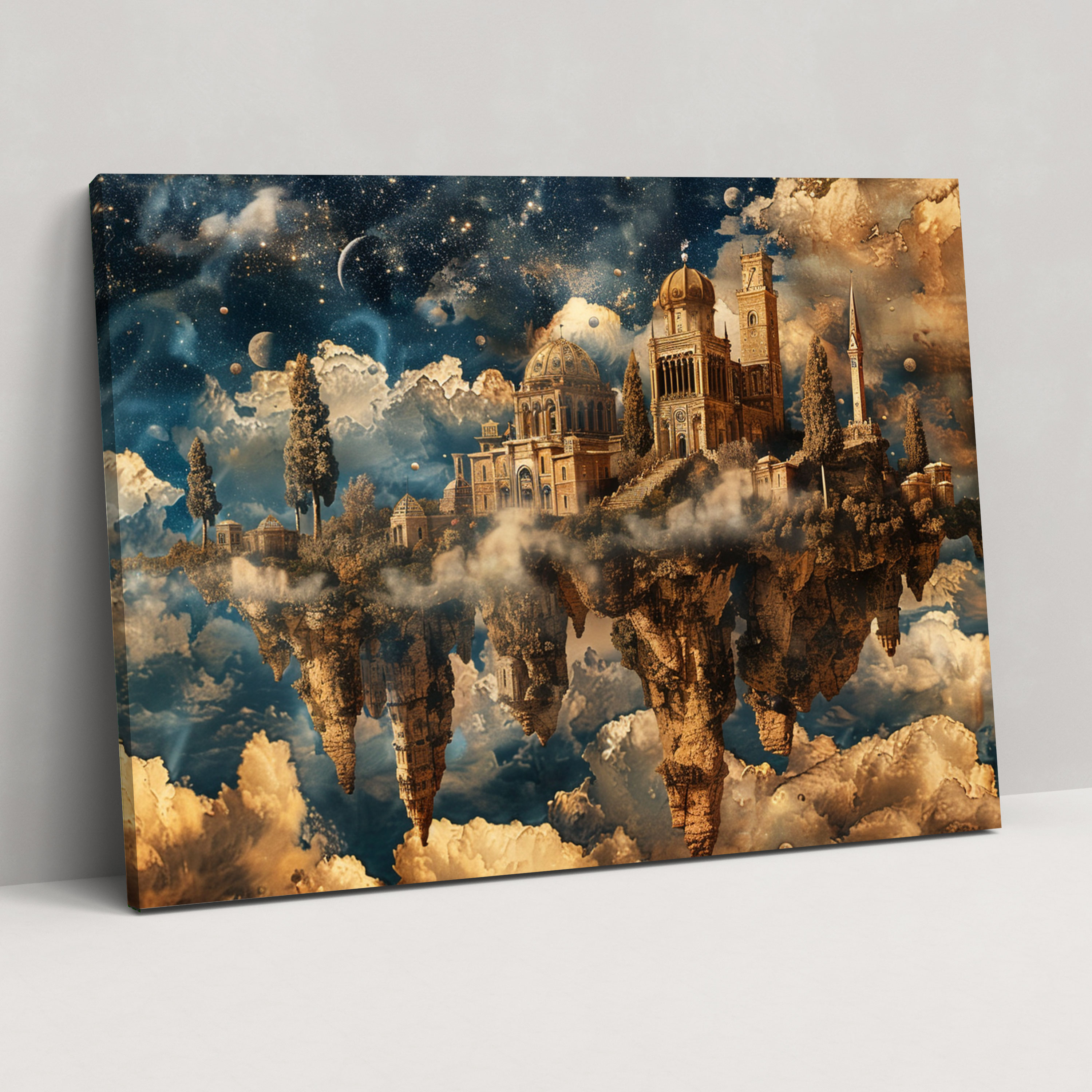 Surreal Landscape Canvas Print - Leonardo Da Vinci, Canvas Wall Art, Leonardo Da Vinci, Wall Decoration